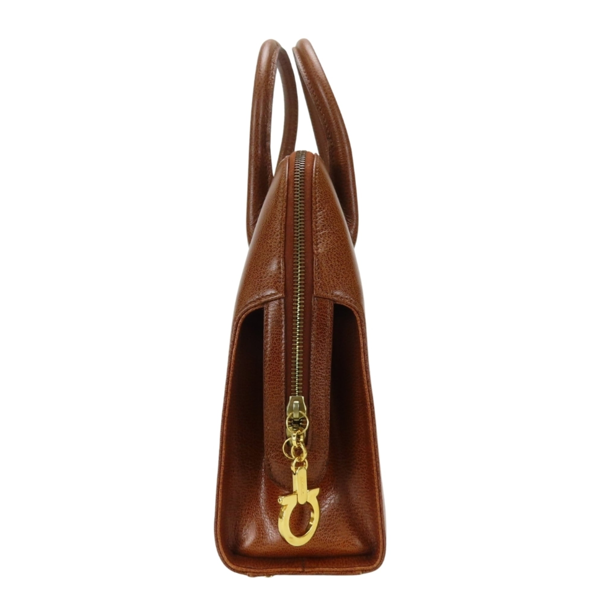 Salvatore Ferragamo Brown Leather Handbag (Pre-Owned)