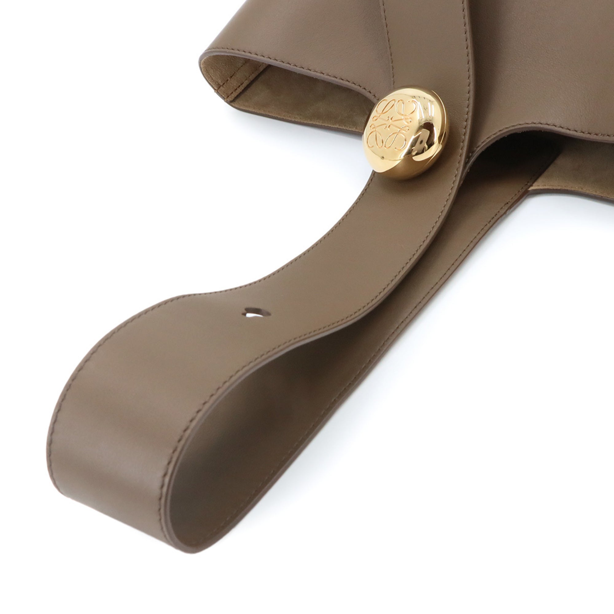 Loewe Brown Leather Handbag Shoulder Bag (Pre-Owned)