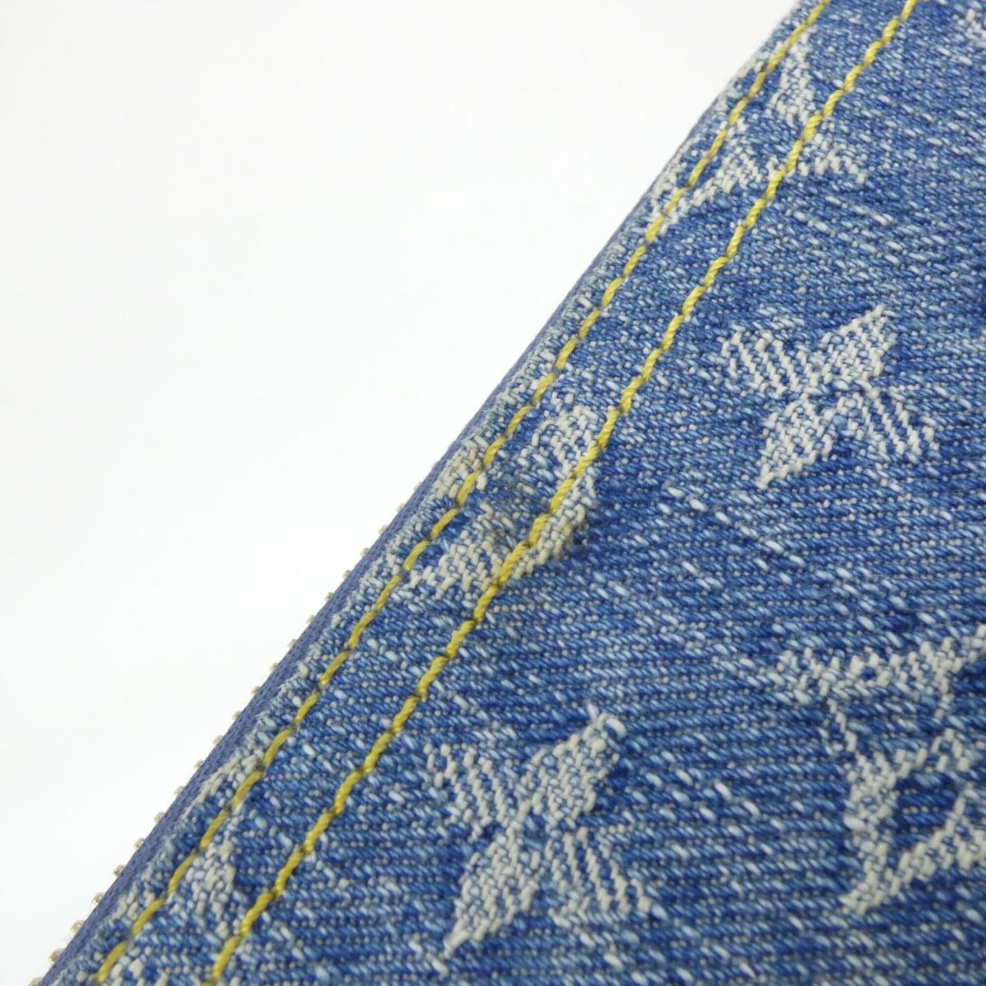 Louis Vuitton Blue Denim Canvas Long Wallet (Bi-Fold) (Pre-Owned)
