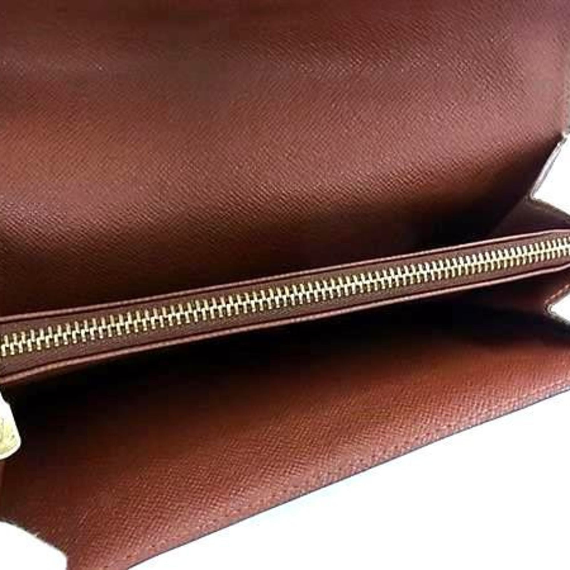 Louis Vuitton Monogram Brown Pvc Leather Long Wallet (Bi-Fold) (Pre-Owned)