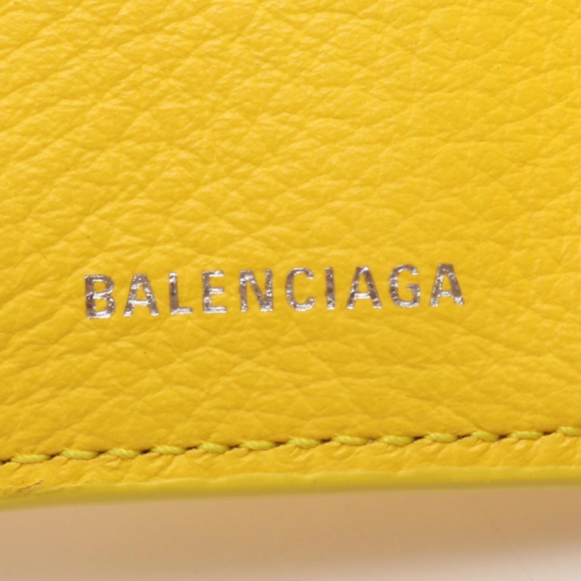 Balenciaga Yellow Leather Wallet (Tri-Fold) (Pre-Owned)