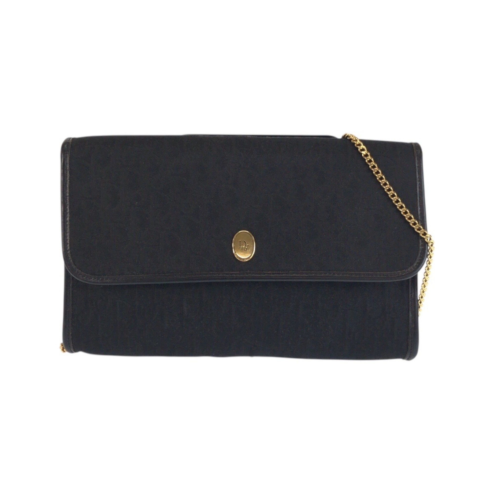Christian Dior Black Canvas Pochette Shoulder Bag (Pre-Owned)