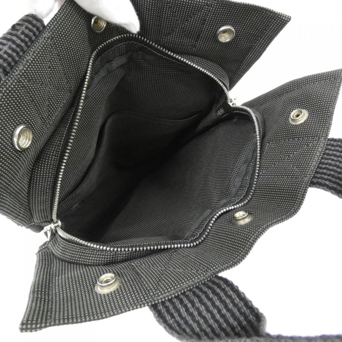 Hermes Black Canvas Backpack (Pre-Owned)