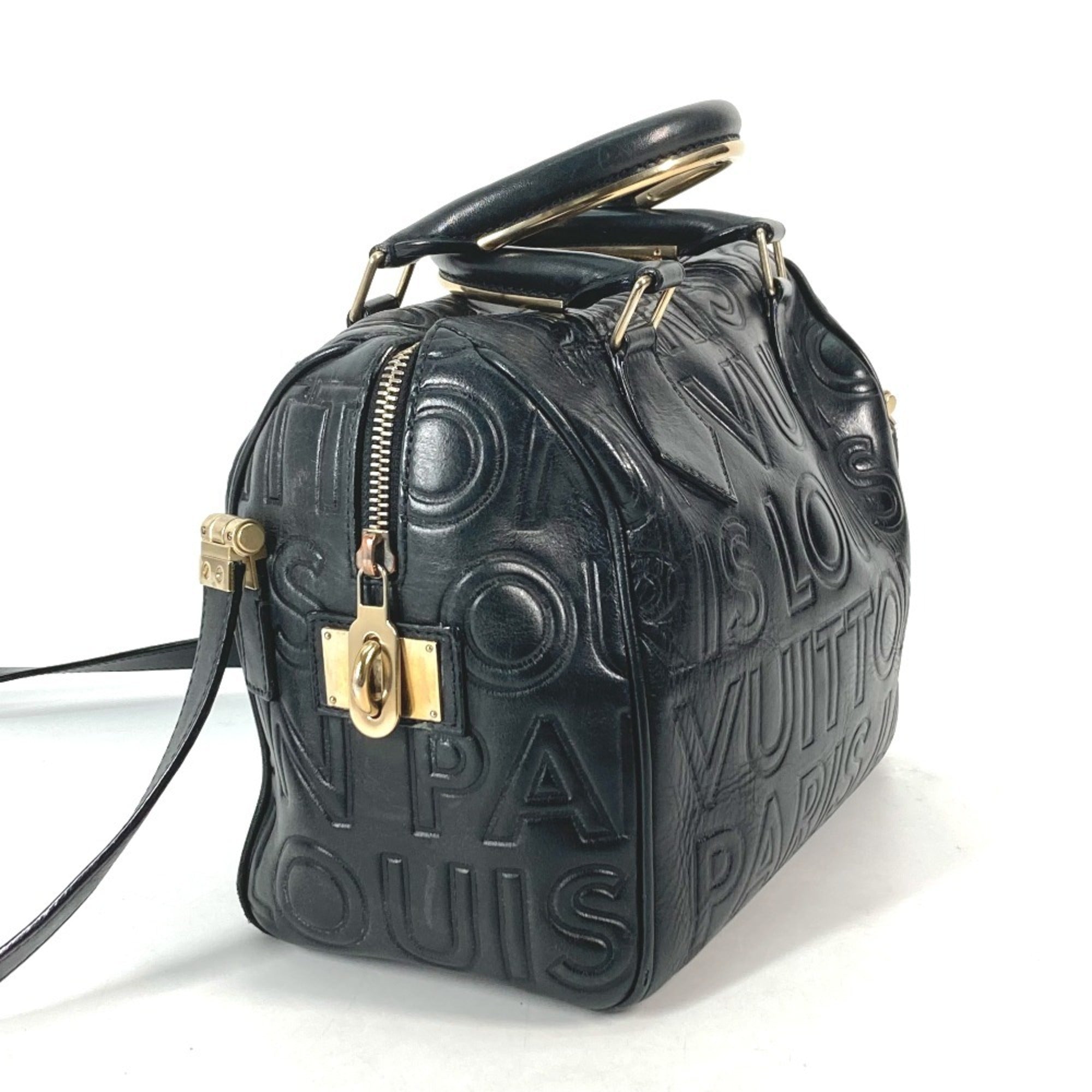 Louis Vuitton Black Galle Monogram Monogram Handbag Shoulder Bag (Pre-Owned)