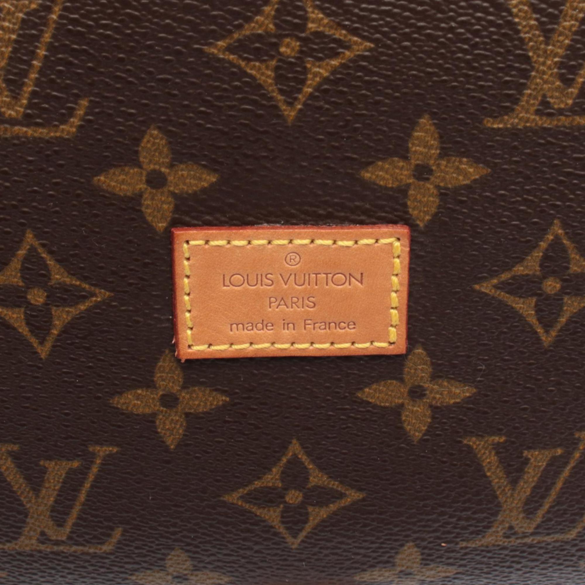 Louis Vuitton Brown Coated Canvas Monogram Leather Handbag Shoulder Bag (Pre-Owned)