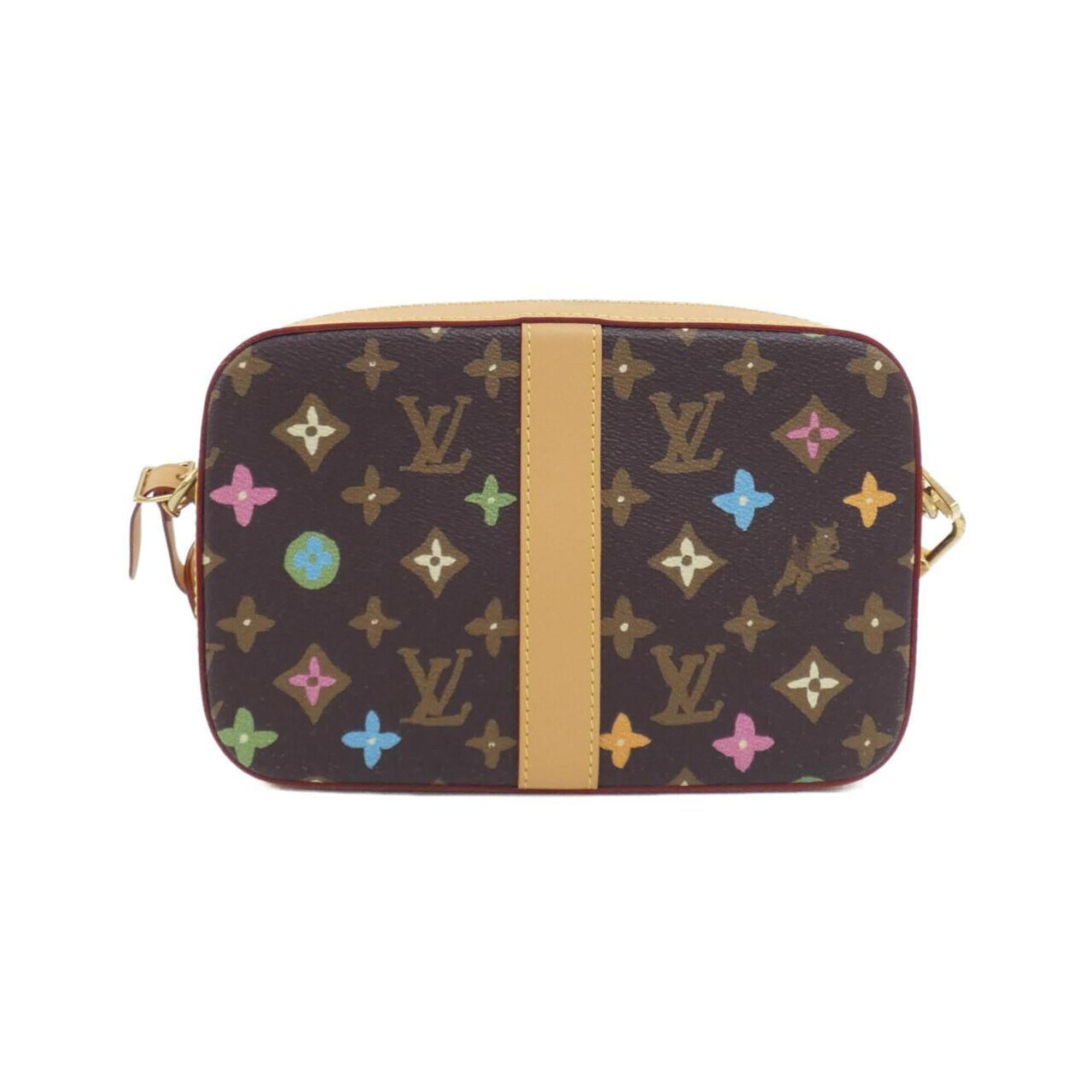 Louis Vuitton Chocolate Marron Coated Canvas Shoulder Bag (Pre-Owned)