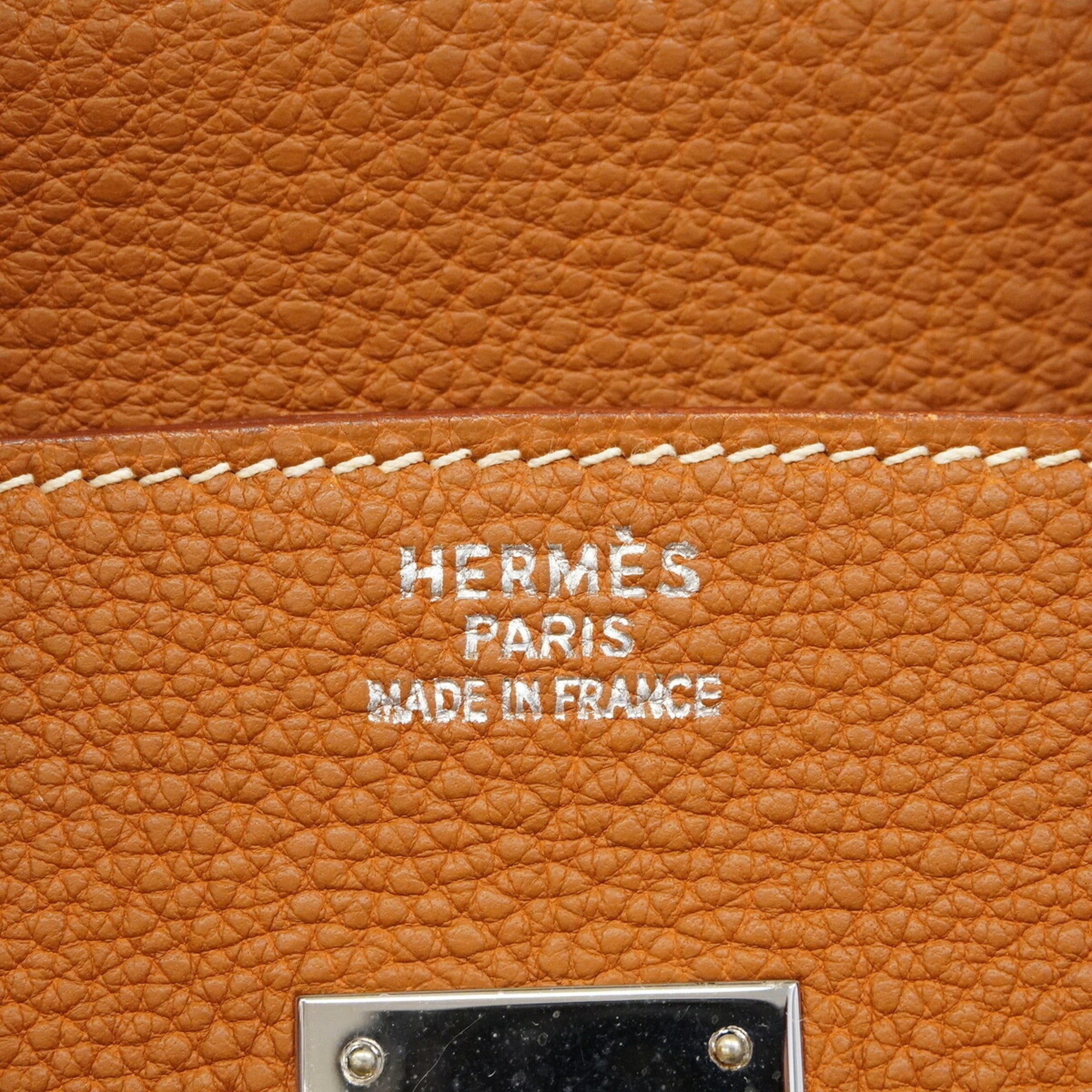 Hermes Gold Togo Leather Handbag (Pre-Owned)