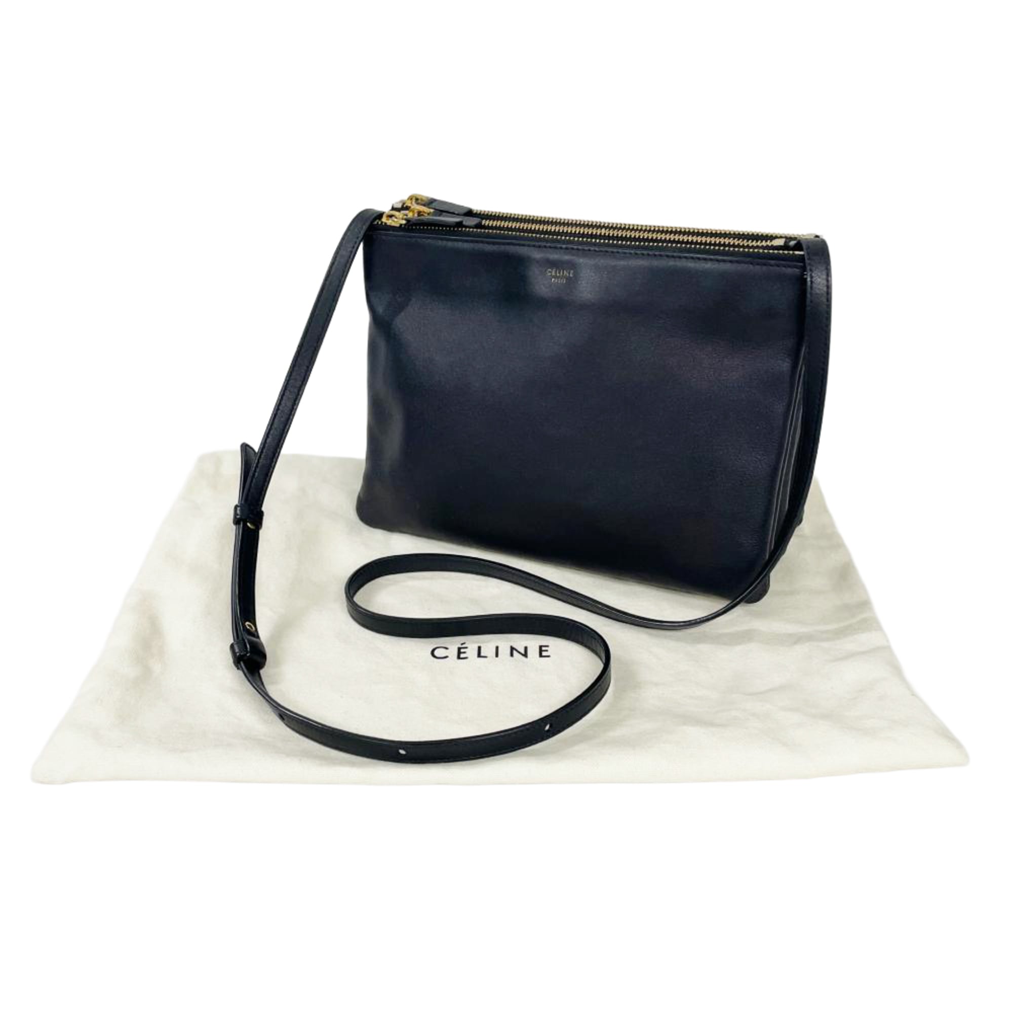 Celine Black Leather Shoulder Bag (Pre-Owned)