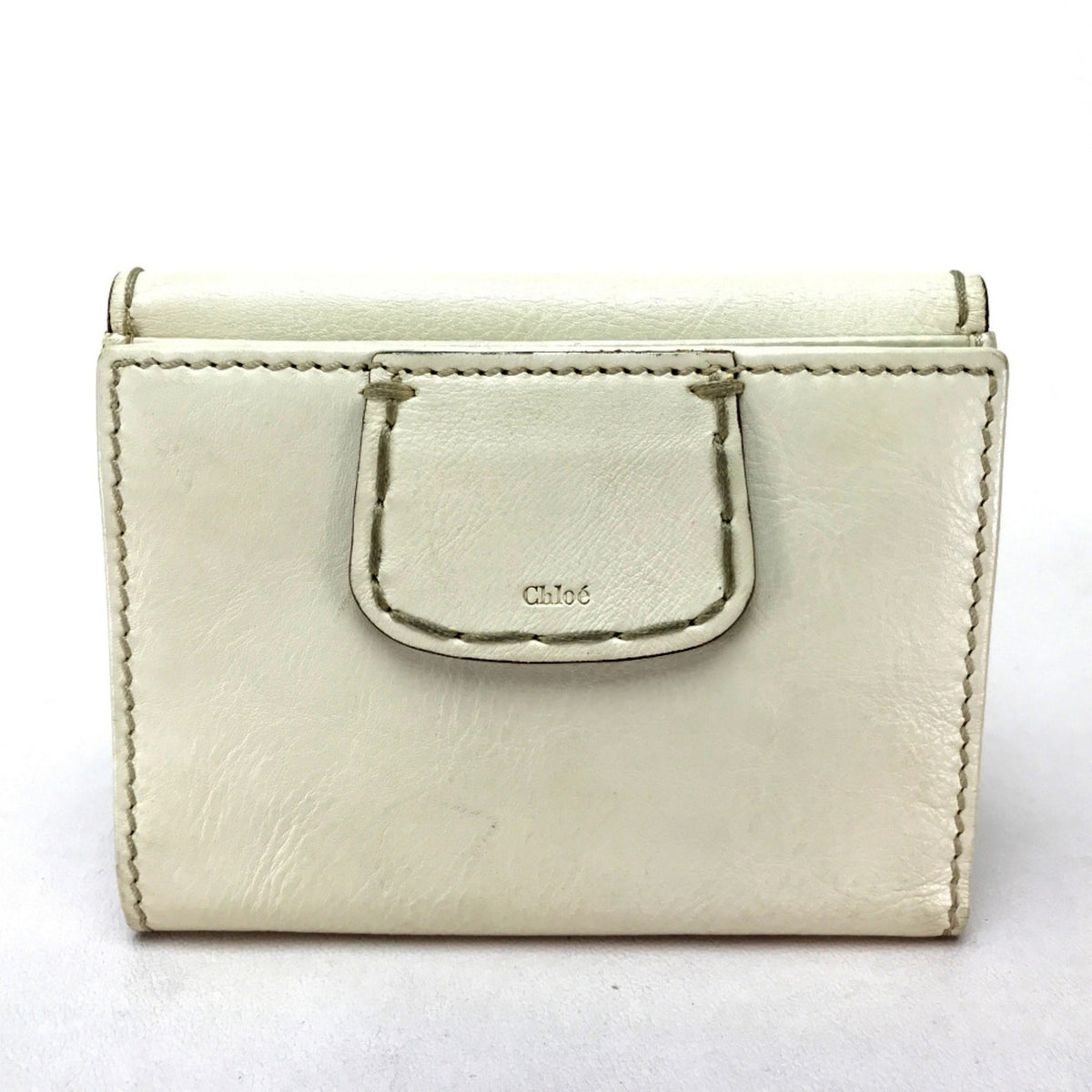 Chloé Beige Leather Wallet (Bi-Fold) (Pre-Owned)