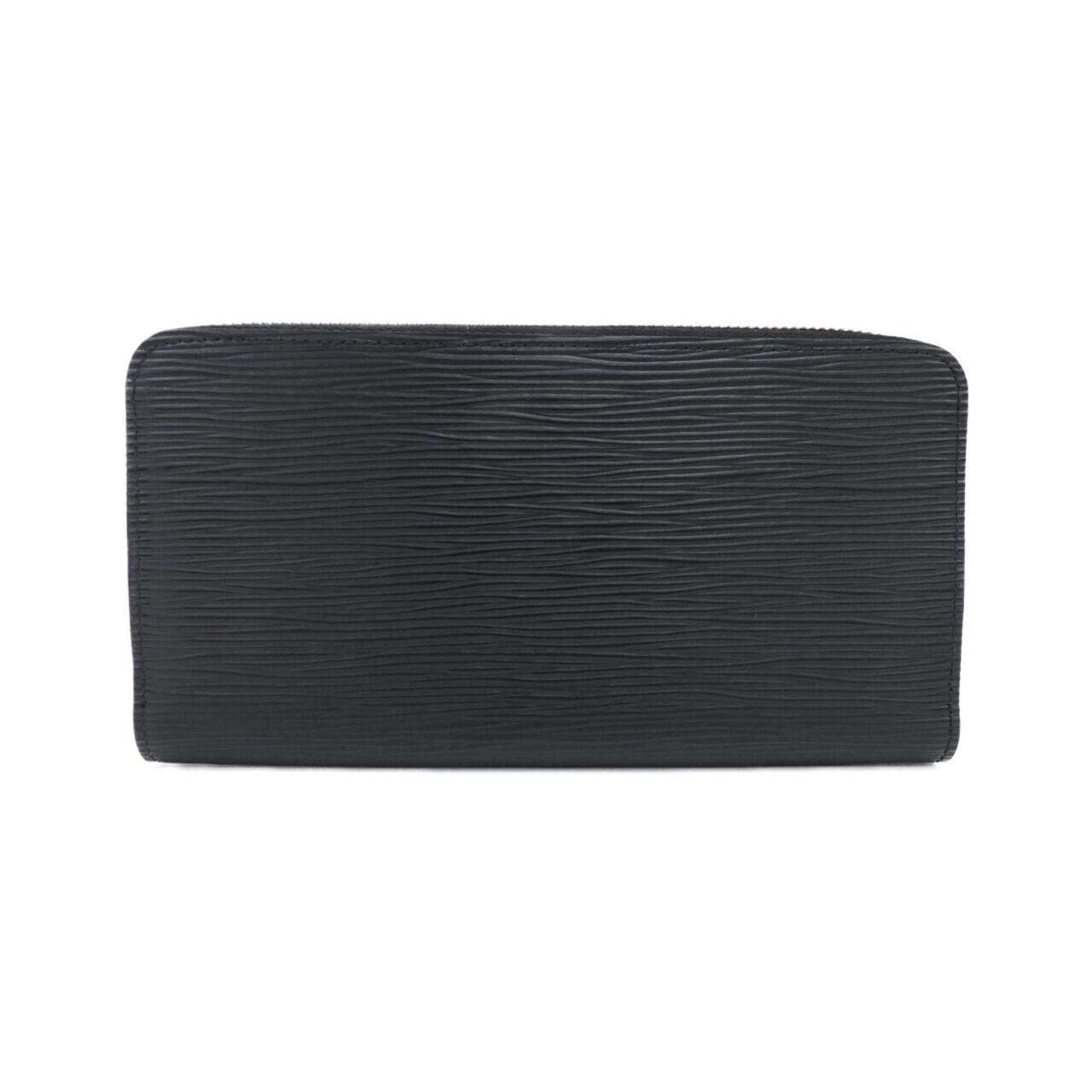 Louis Vuitton Black Leather Long Wallet (Bi-Fold) (Pre-Owned)