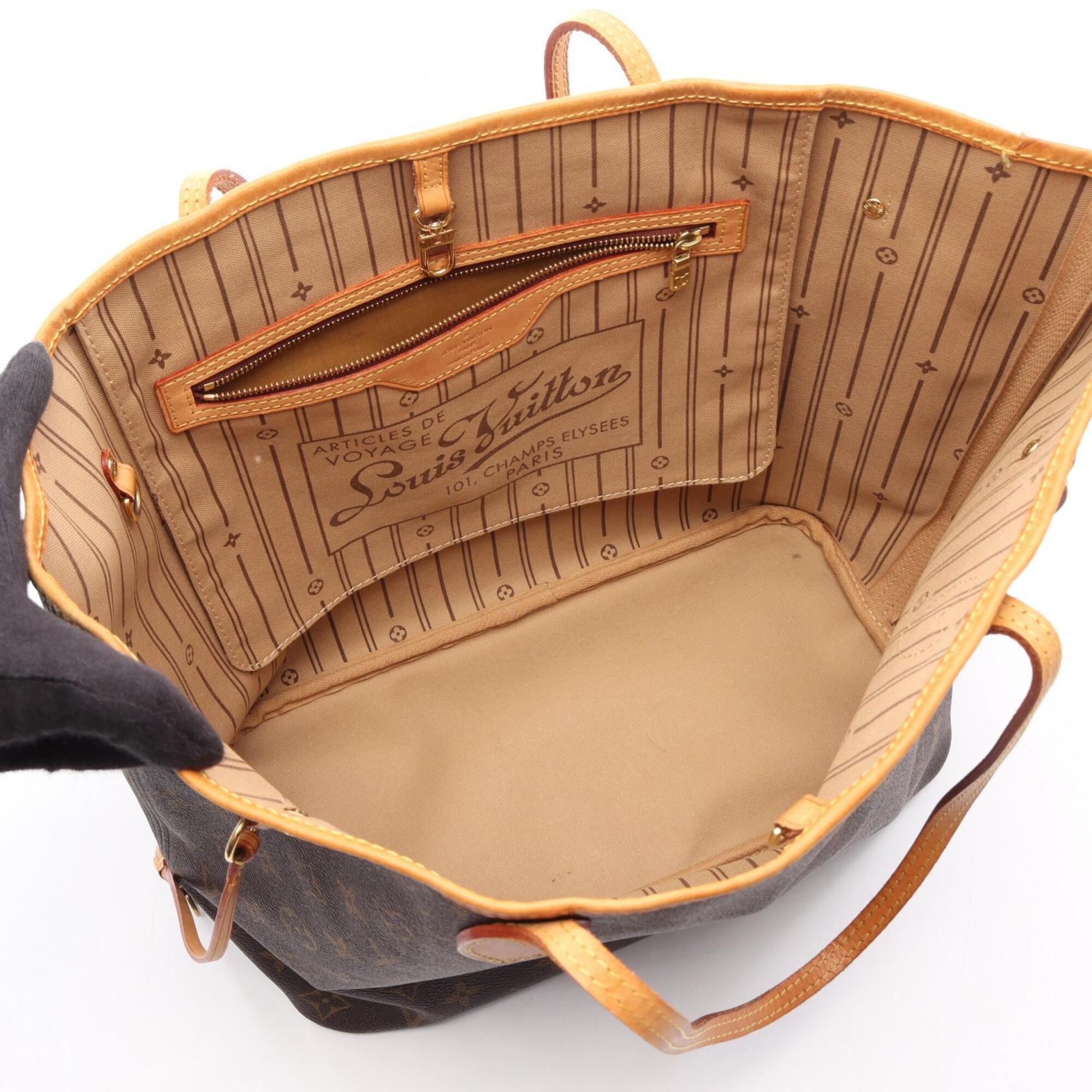 Louis Vuitton Brown Coated Canvas Leather Handbag Tote Bag (Pre-Owned)
