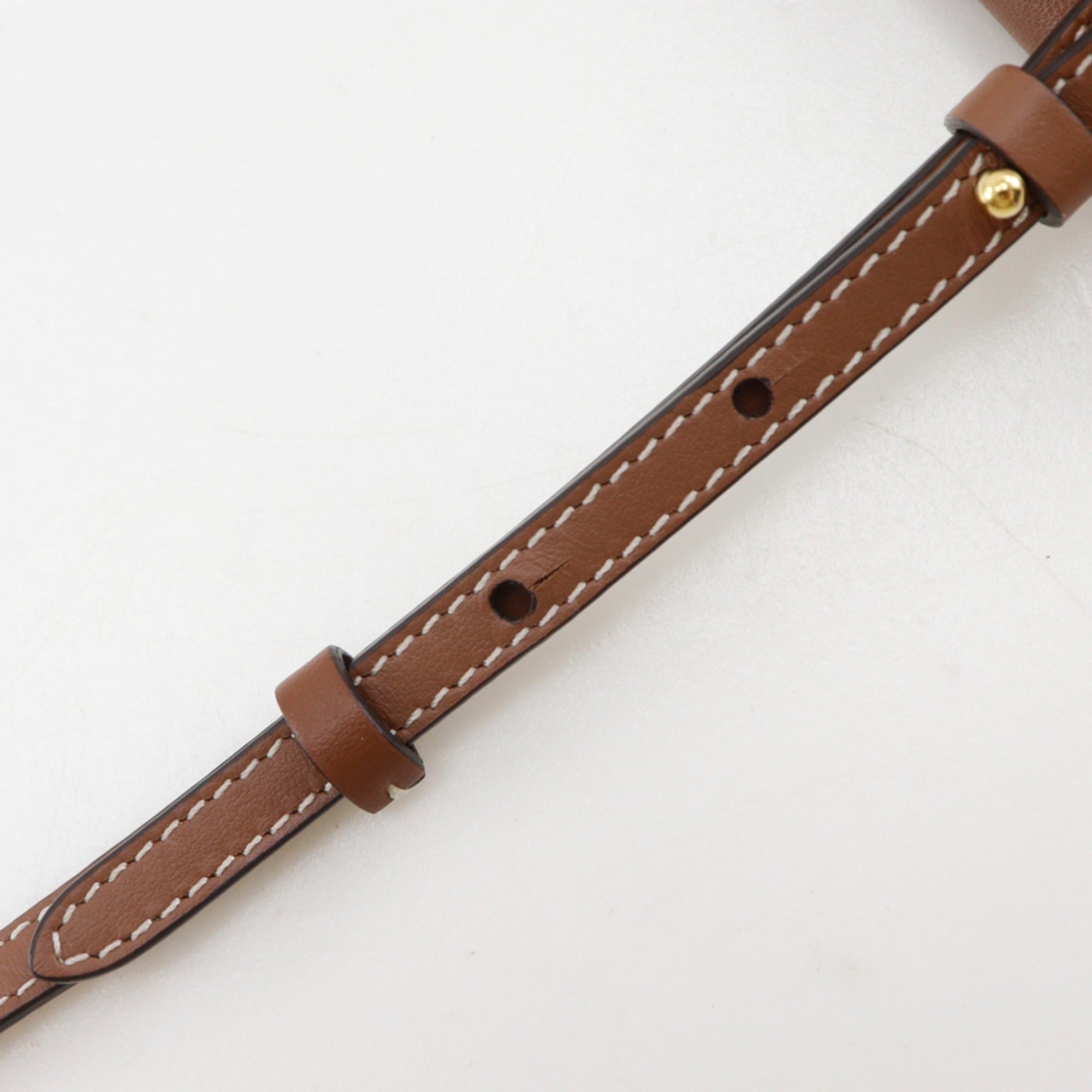 Burberry Brown Leather Clutch Bag Pochette (Pre-Owned)