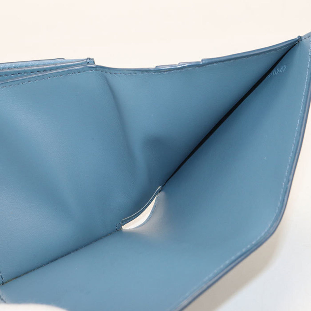 Celine Blue Leather Wallet (Bi-Fold) (Pre-Owned)