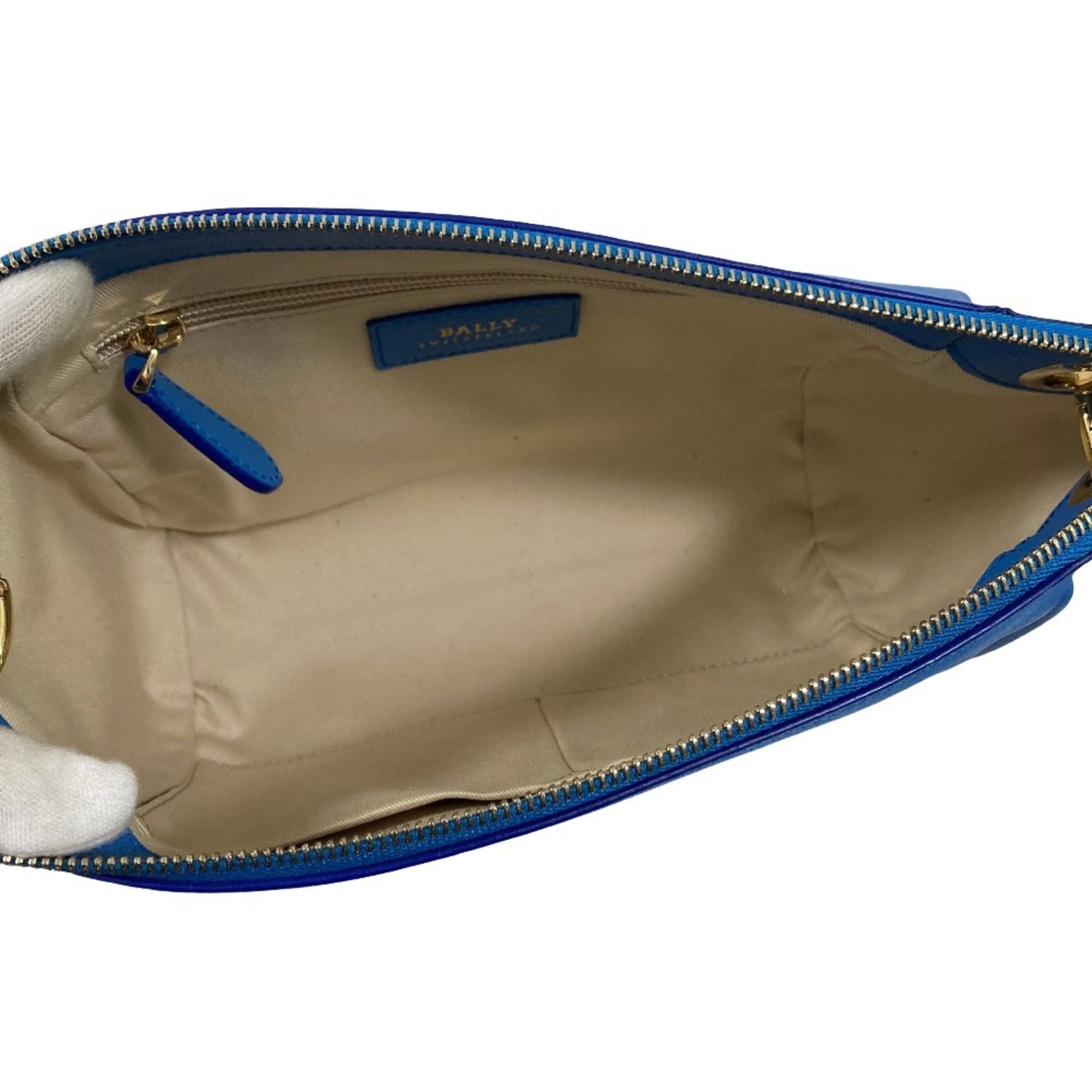 Bally Blue Leather Shoulder Bag (Pre-Owned)