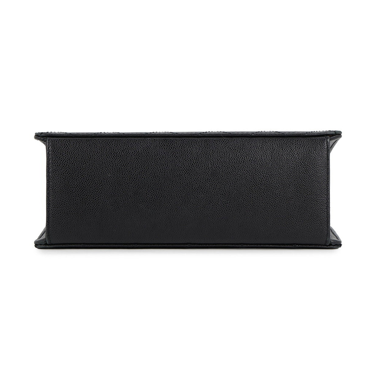 Chanel Black Grained Calfskin Handbag (Pre-Owned)
