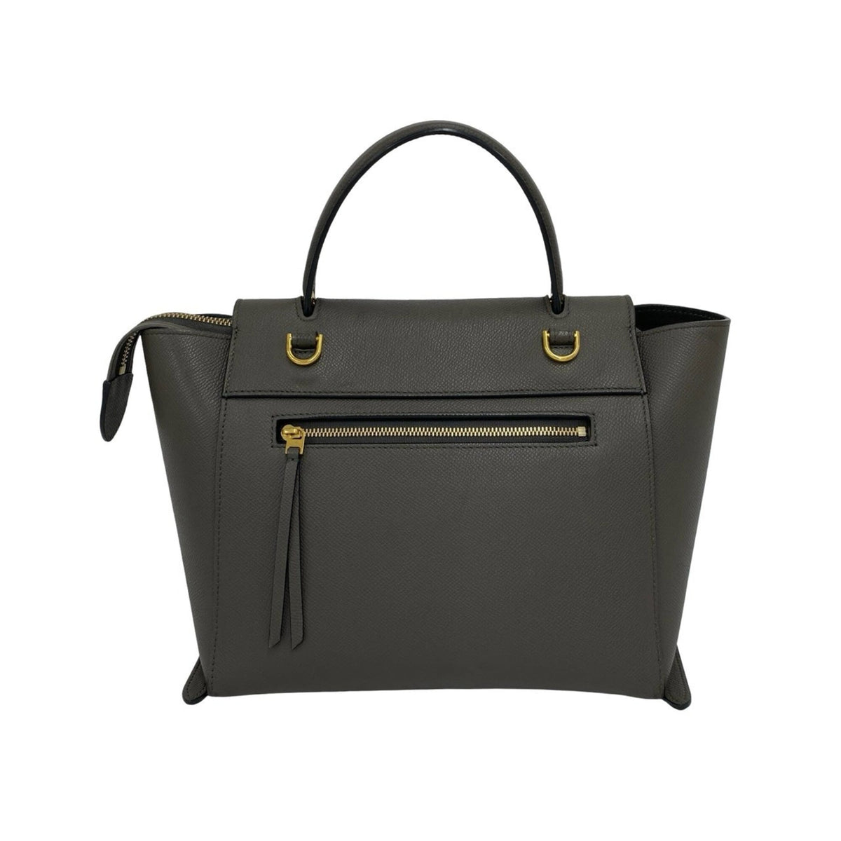 Celine Gray Leather Handbag Shoulder Bag (Pre-Owned)