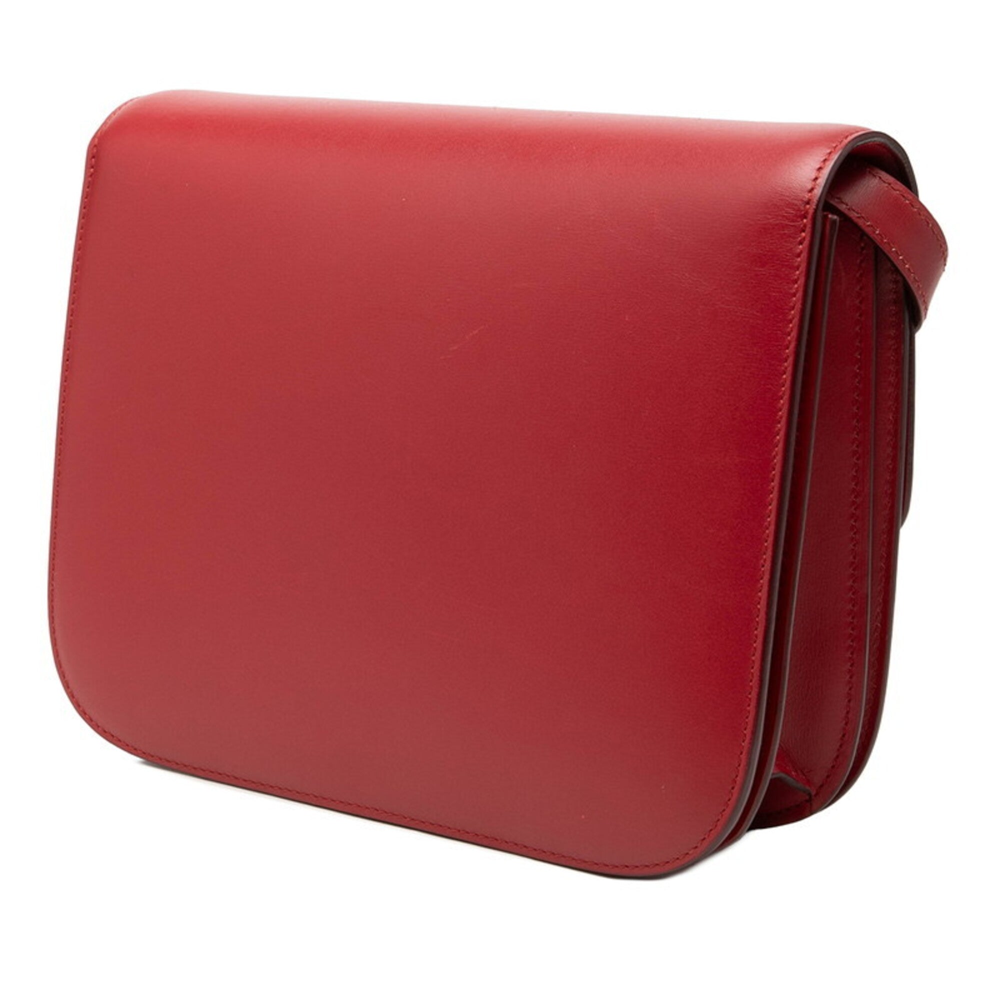 Celine Red Color Leather Shoulder Bag (Pre-Owned)