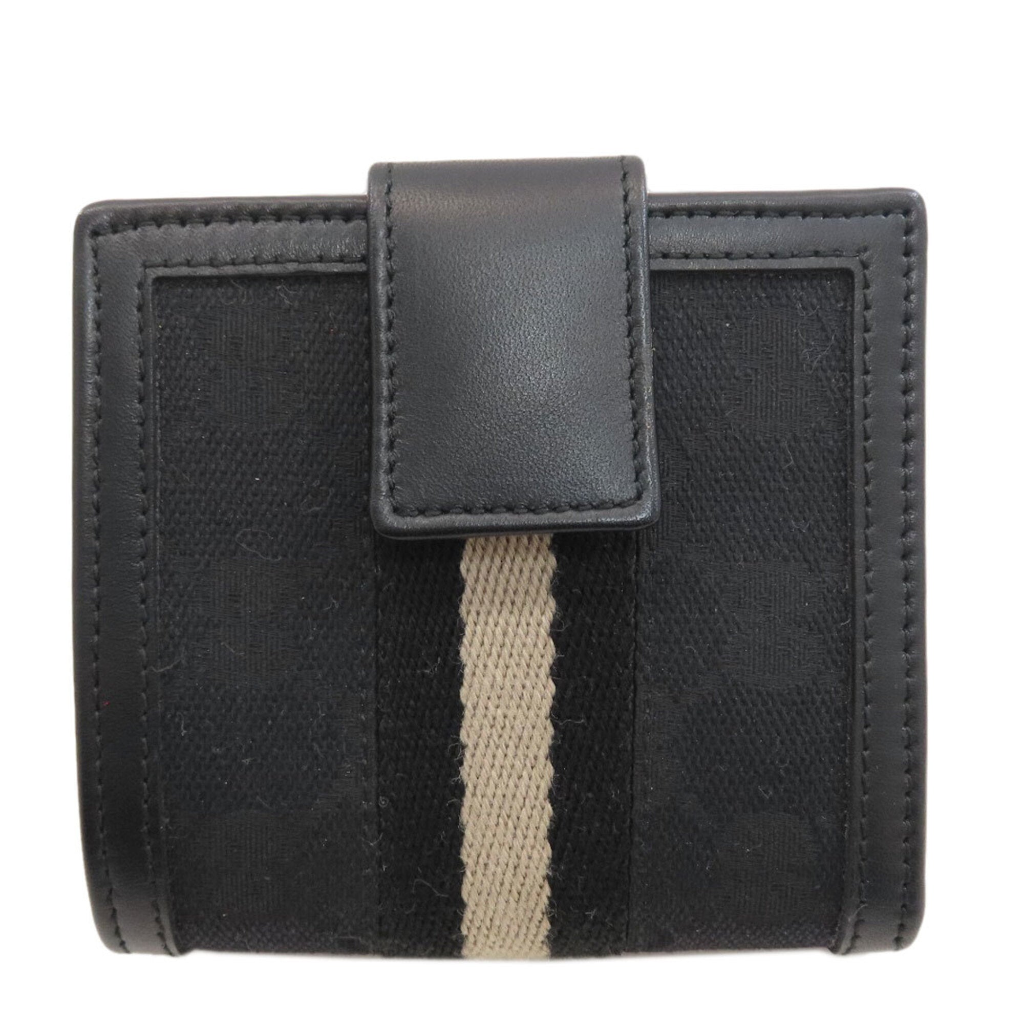Gucci Black Canvas Leather Wallet (Bi-Fold) (Pre-Owned)