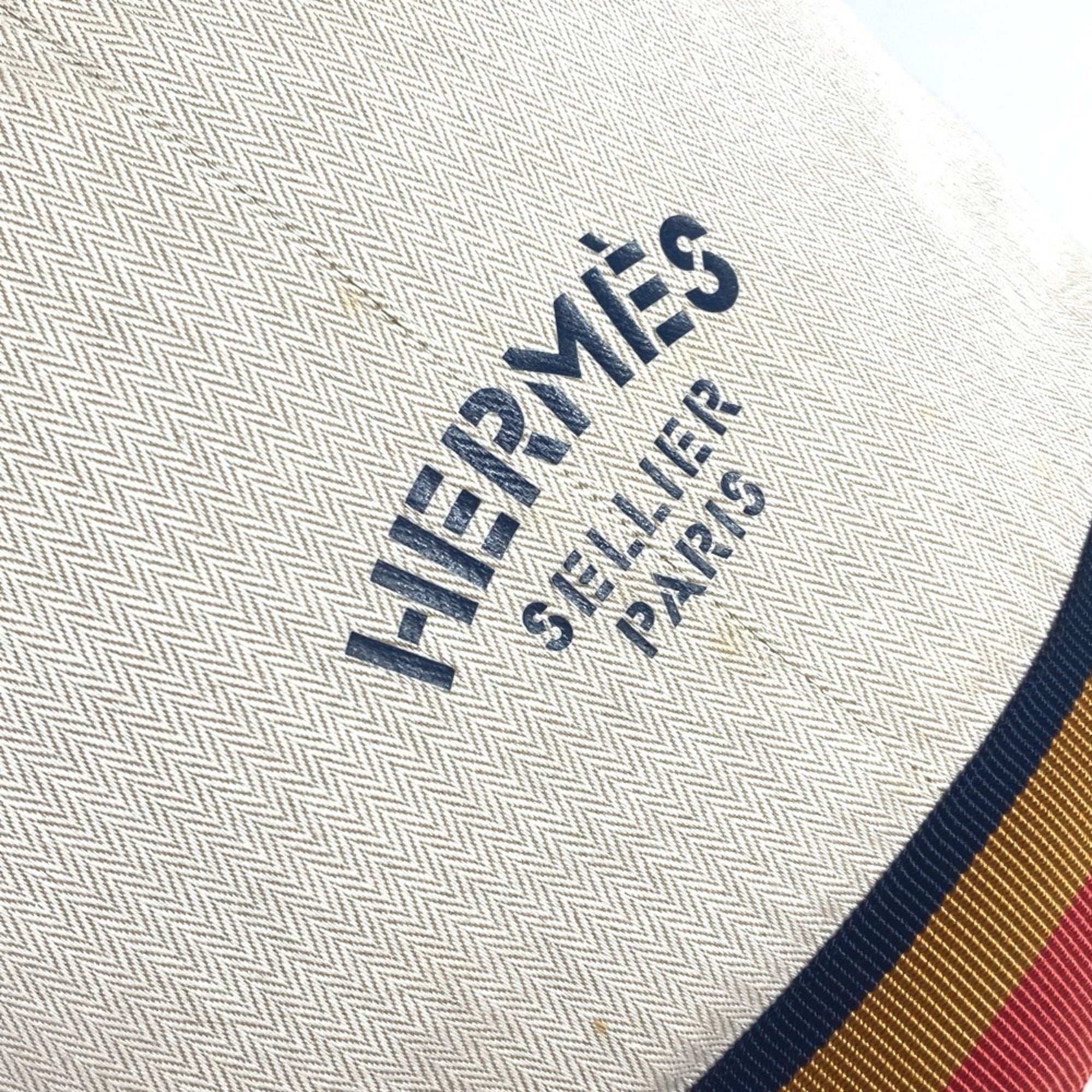 Hermes Beige Canvas Shoulder Bag (Pre-Owned)