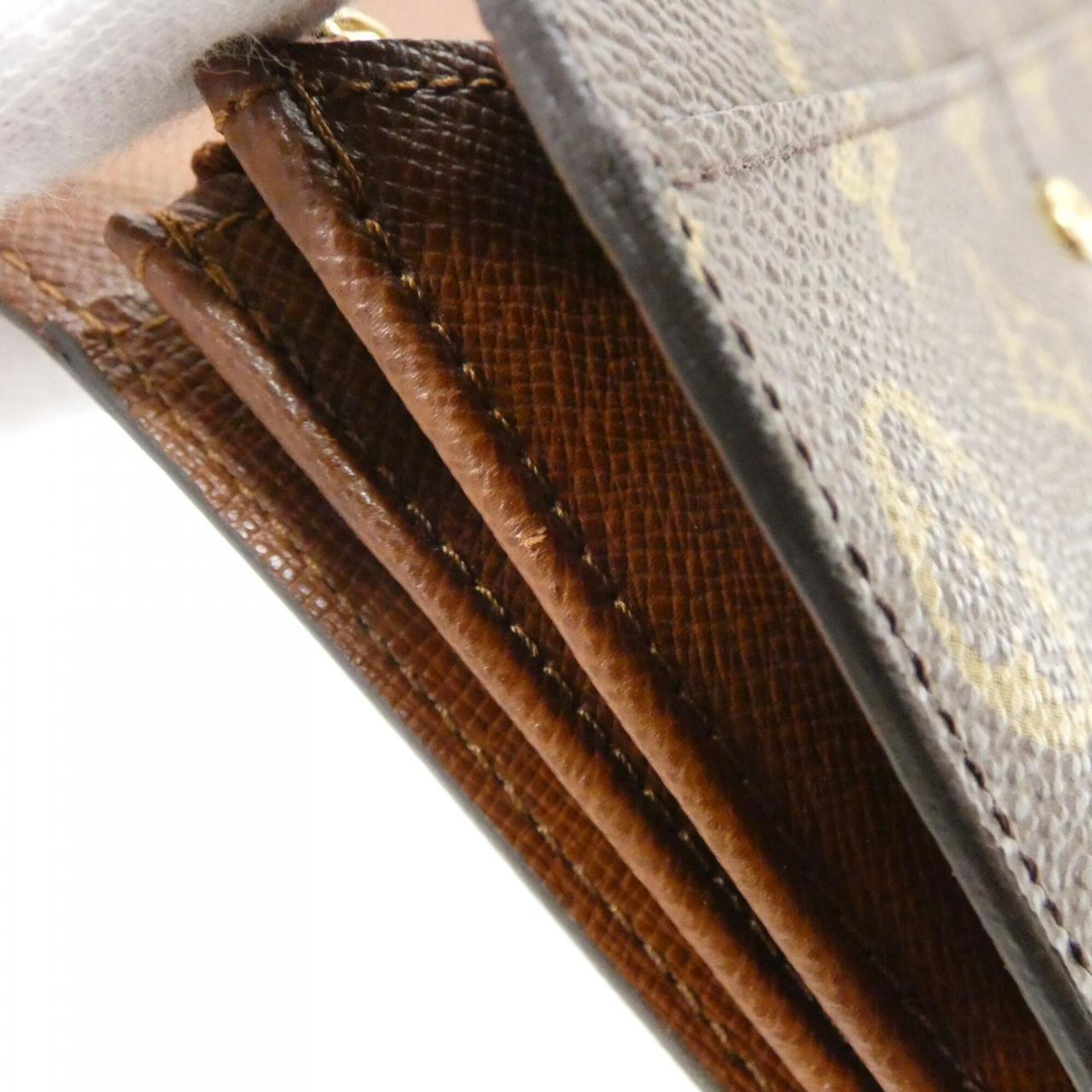 Louis Vuitton Monogram Marron Coated Canvas Long Wallet (Bi-Fold) (Pre-Owned)
