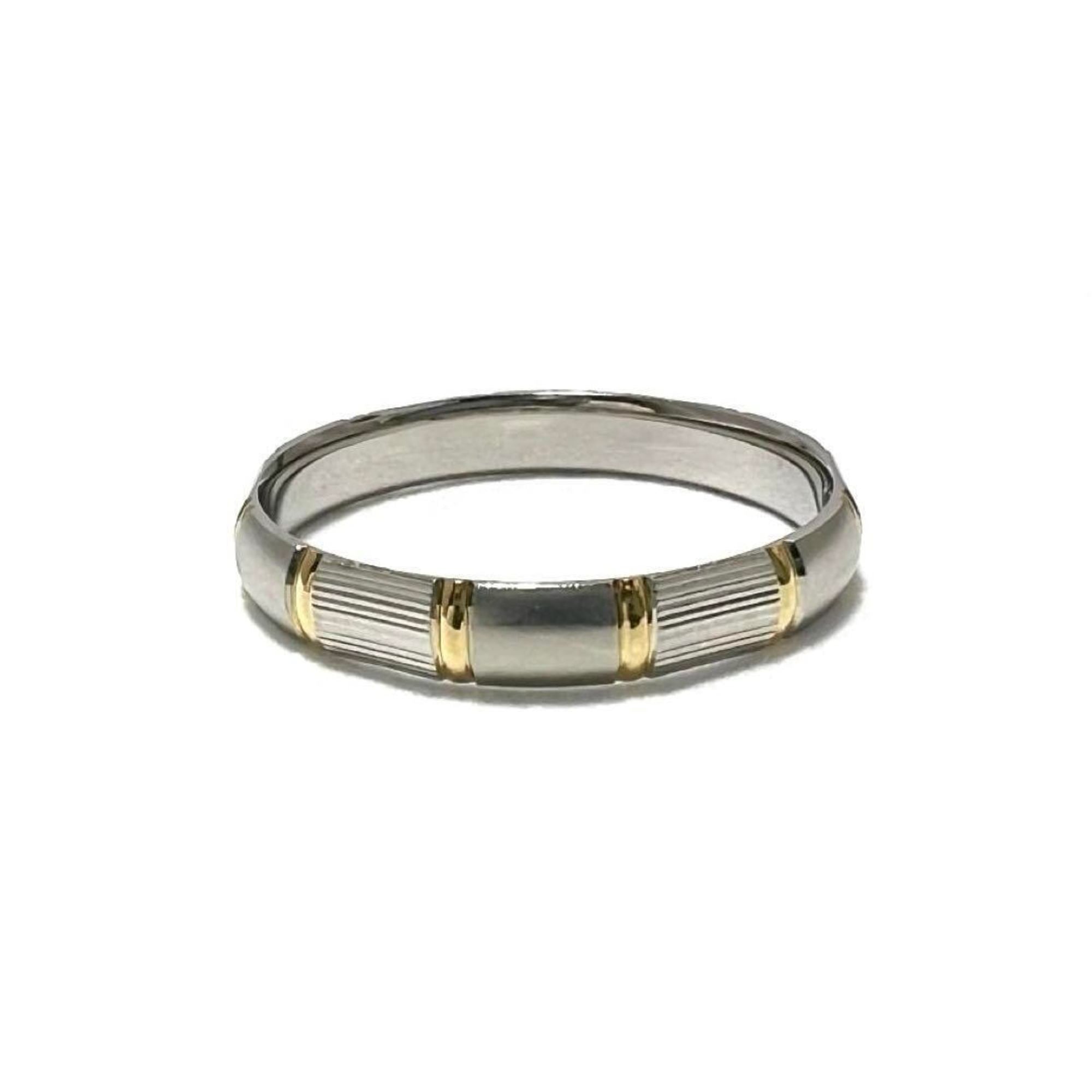 Celine Silver Yellow Gold (18K) Platinum Band Ring (Pre-Owned)