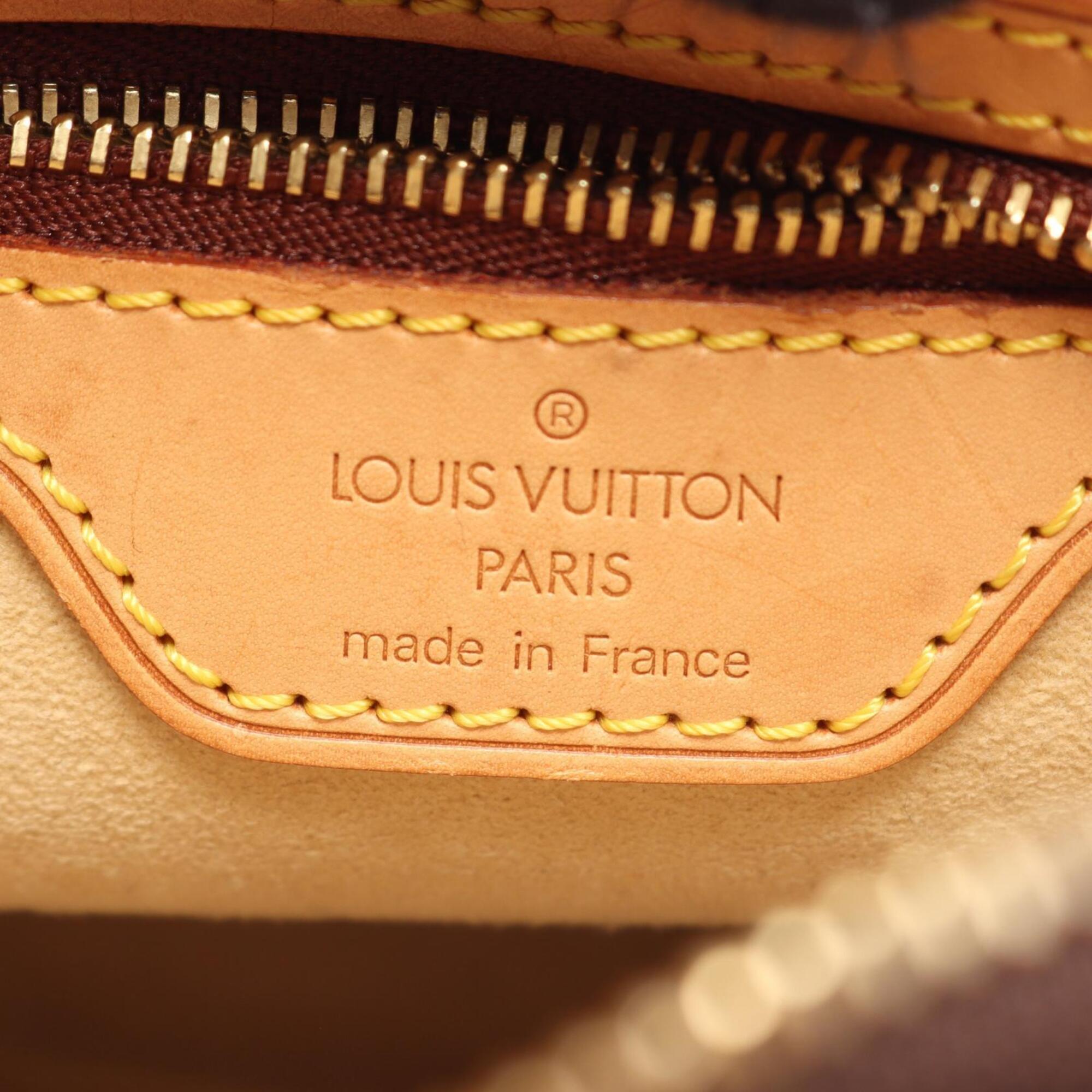 Louis Vuitton Brown Pvc Coated Canvas Leather Handbag Shoulder Bag (Pre-Owned)
