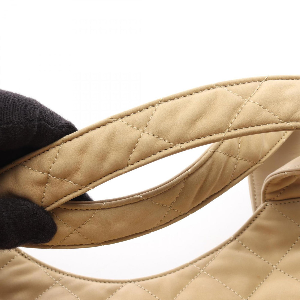 Saint Laurent Beige Leather Handbag Pouch Tote Bag (Pre-Owned)