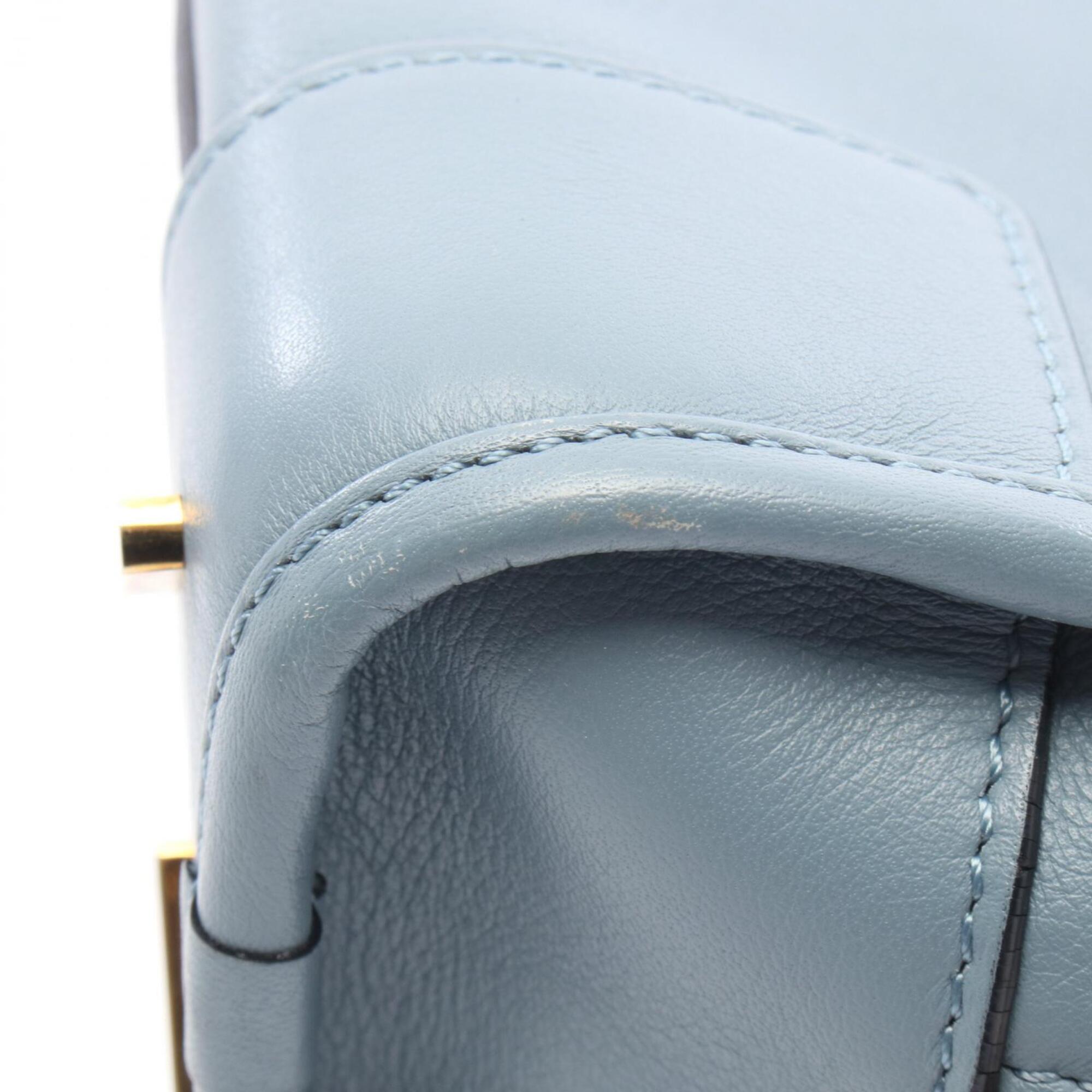 Loewe Blue Leather Handbag (Pre-Owned)