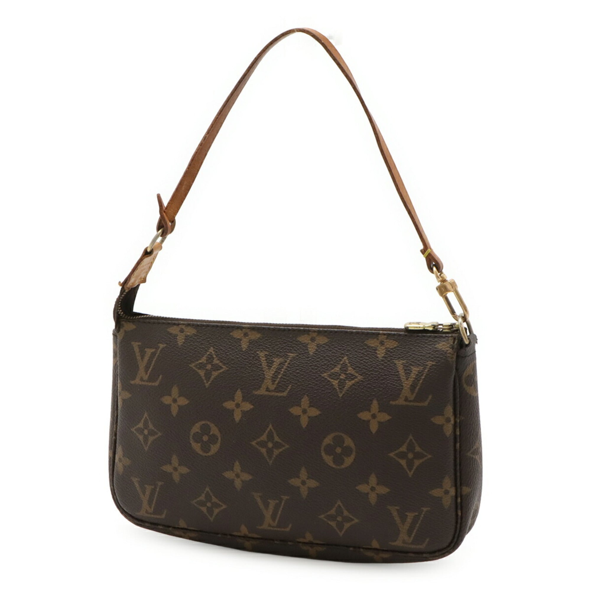 Louis Vuitton Brown Monogram Canvas Pvc Coated Canvas Handbag Pochette Pouch (Pre-Owned)