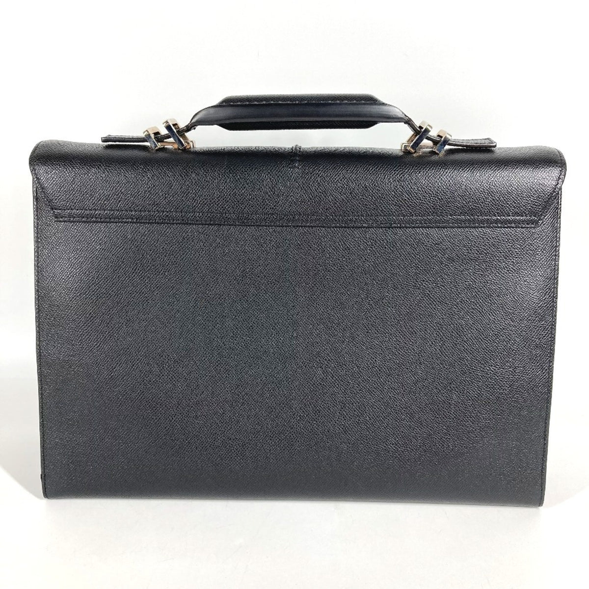 Bally Black Leather Briefcase Handbag (Pre-Owned)