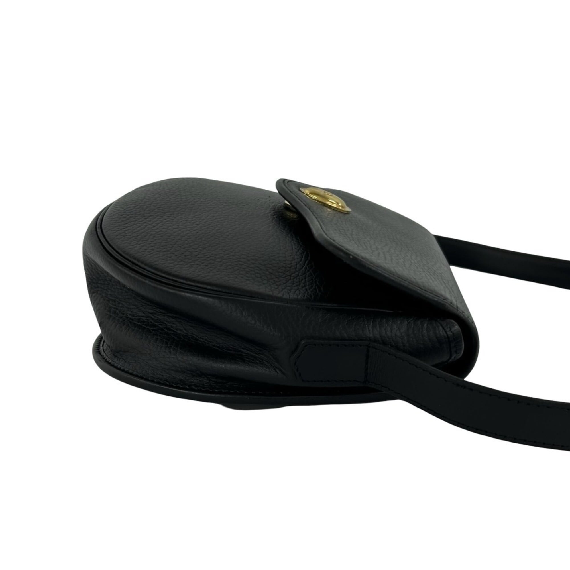 Christian Dior Black Leather Pochette Shoulder Bag (Pre-Owned)