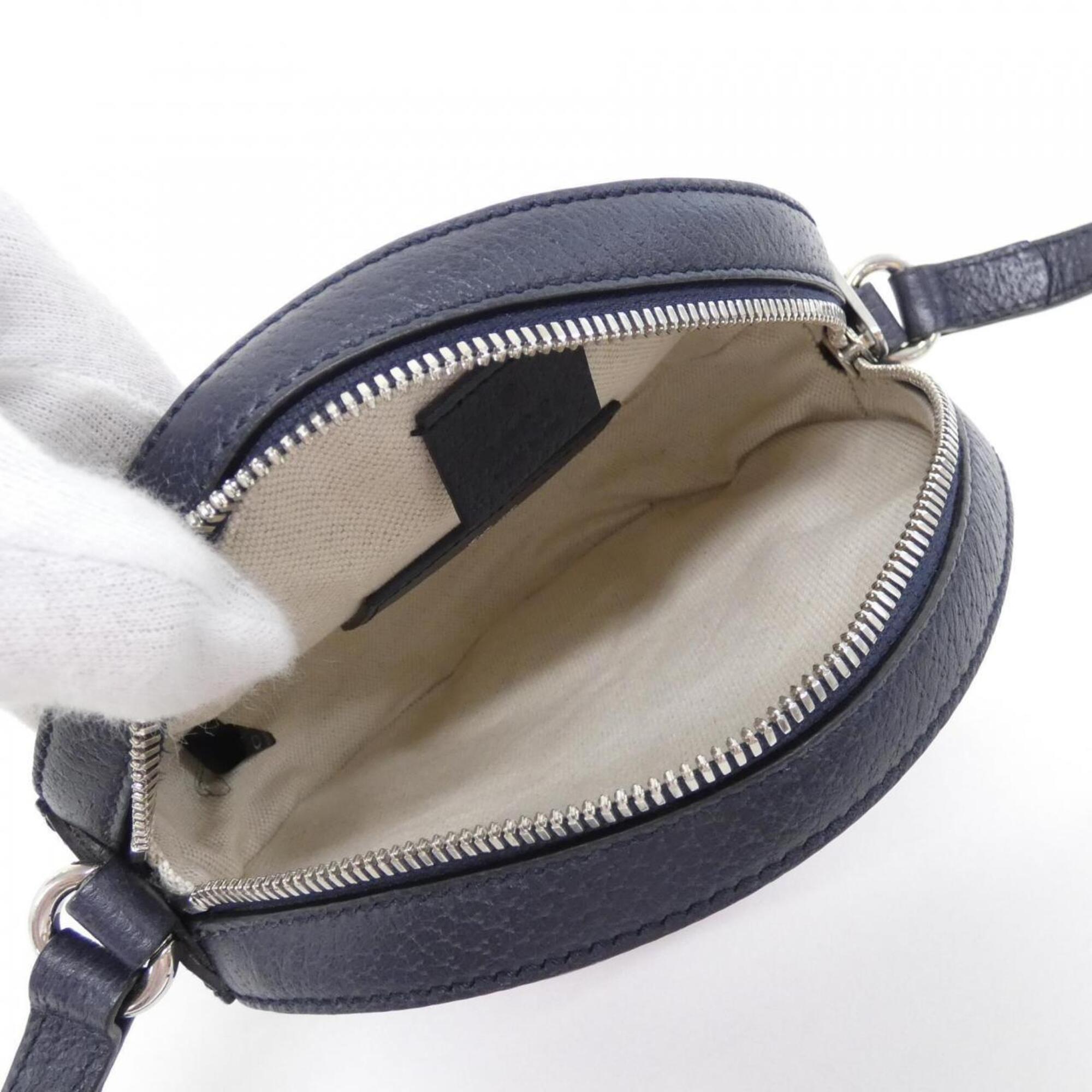 Gucci Blue Red Color Gg Canvas Leather Shoulder Bag (Pre-Owned)