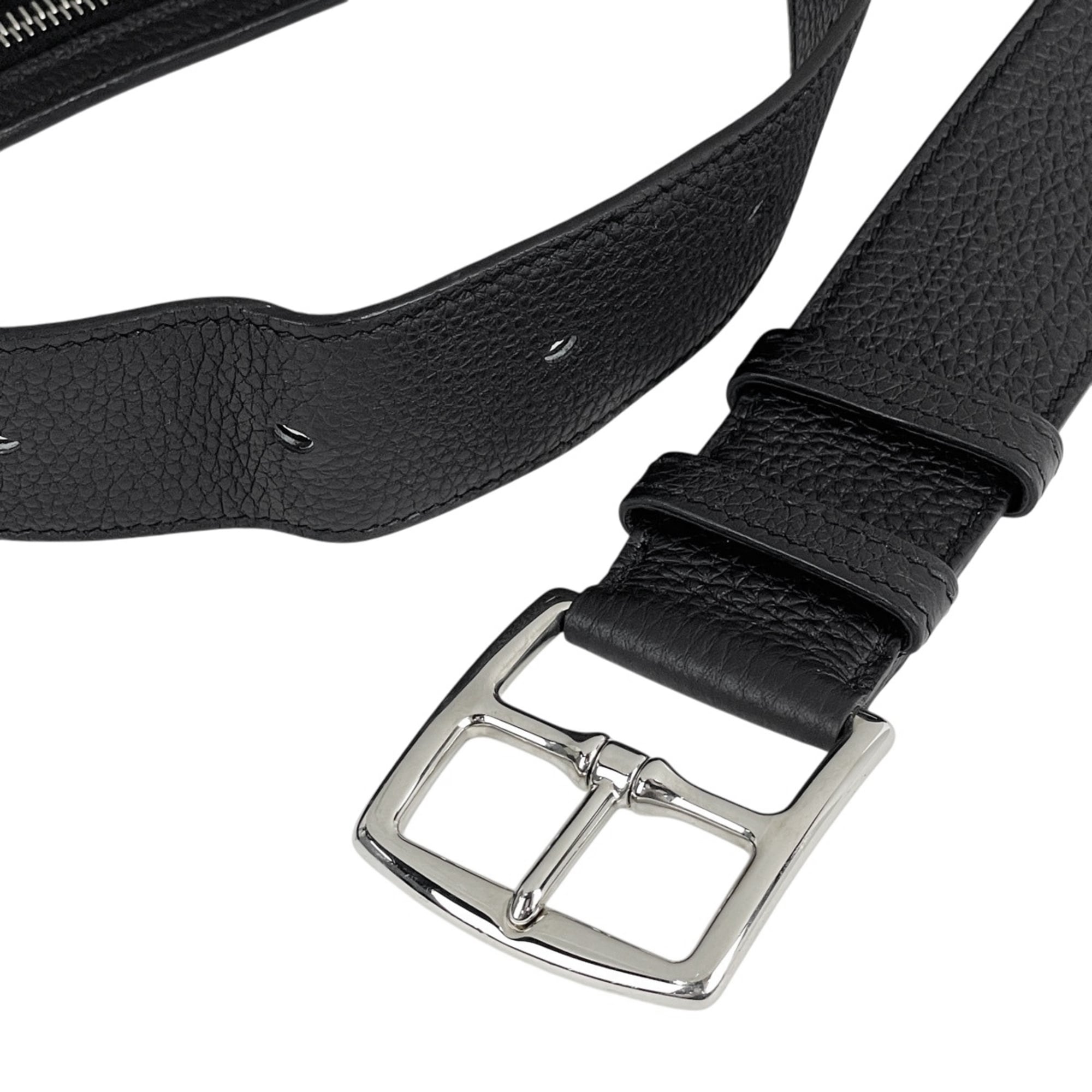 Hermes Black Leather Sling Bag (Pre-Owned)