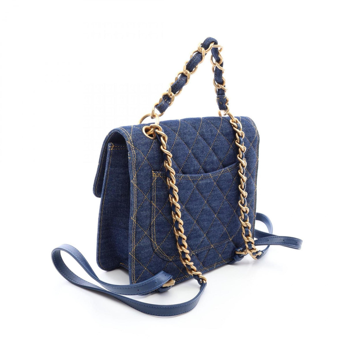 Chanel Blue Denim Backpack (Pre-Owned)