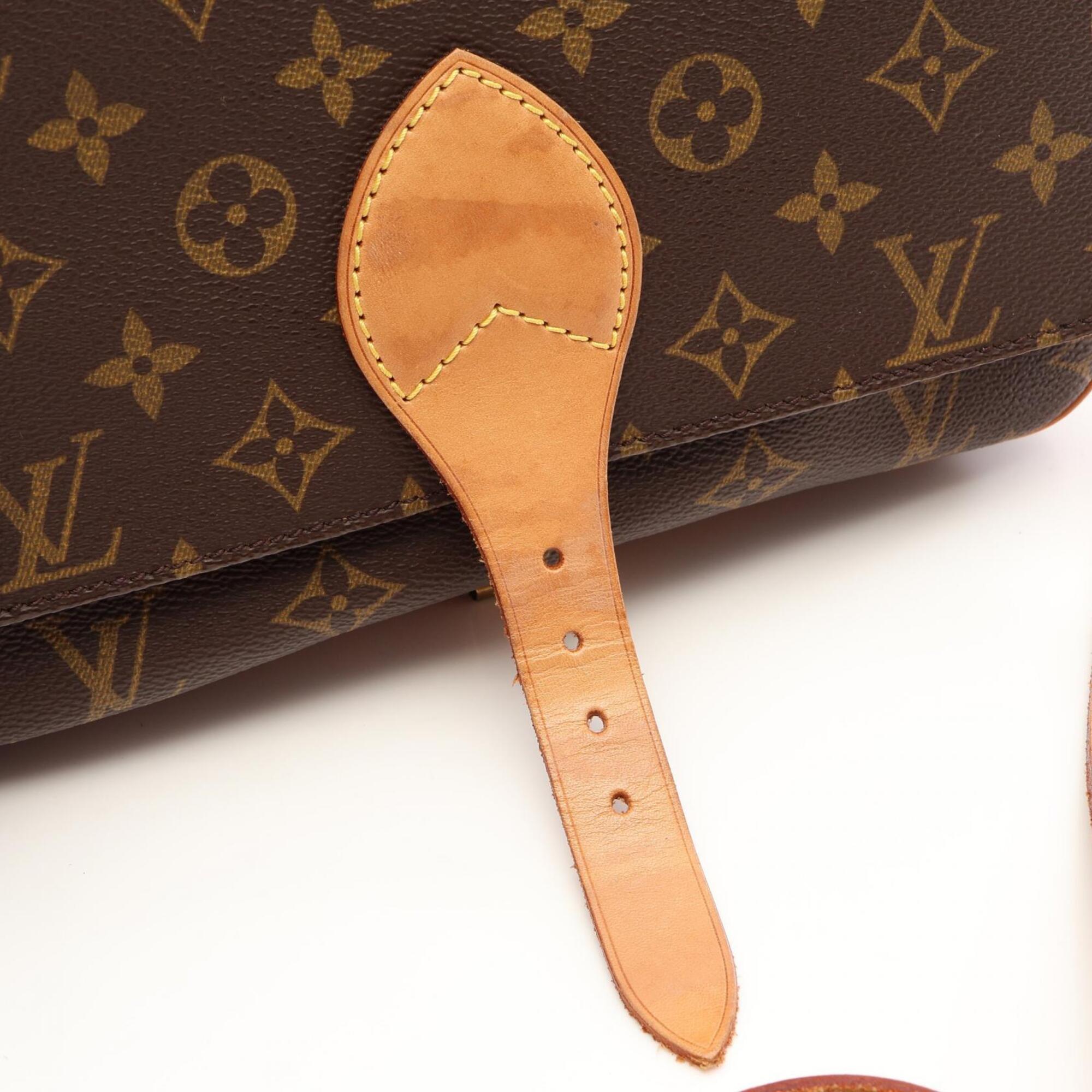Louis Vuitton Brown Coated Canvas Pvc Monogram Leather Handbag Shoulder Bag (Pre-Owned)