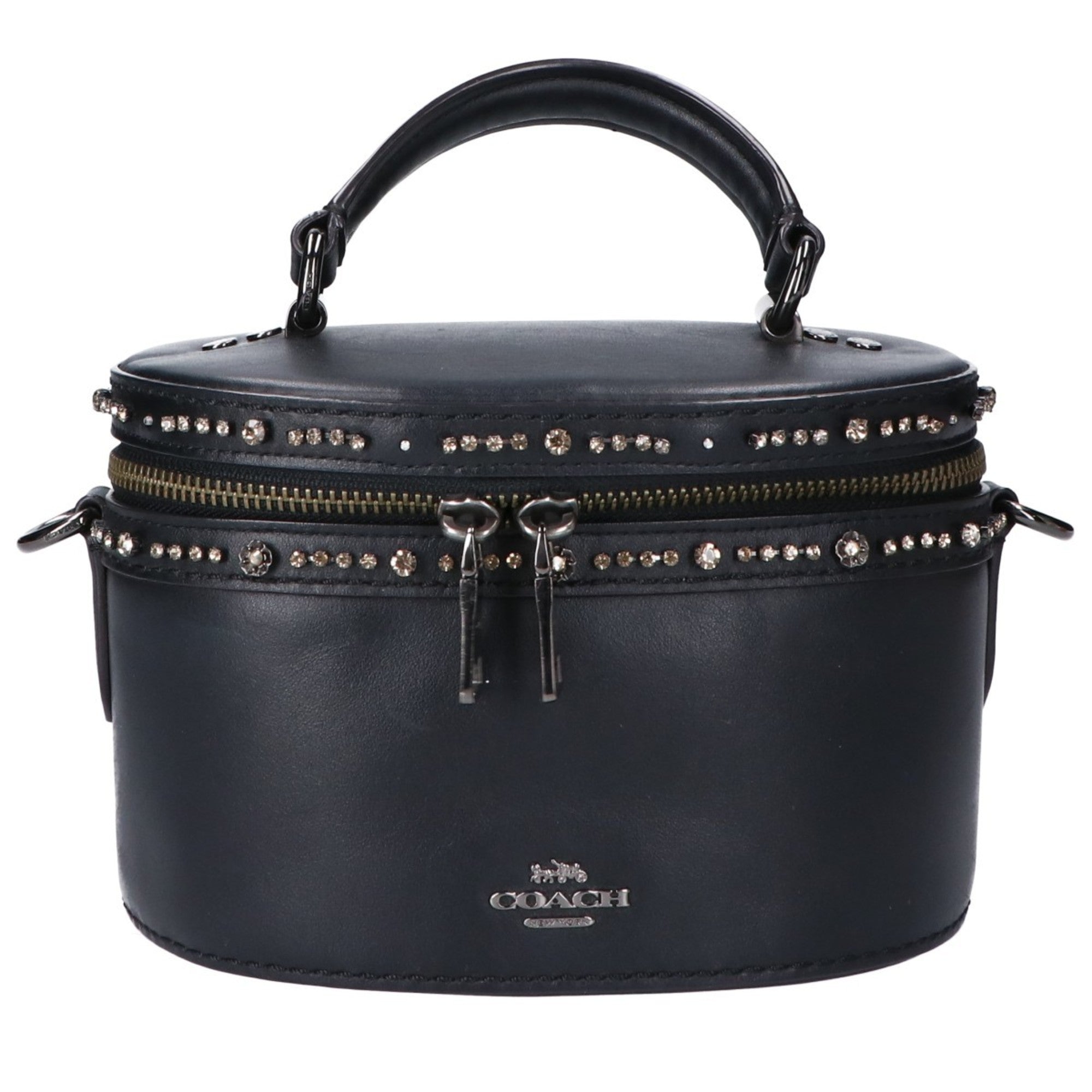 Coach Black Leather Handbag (Pre-Owned)
