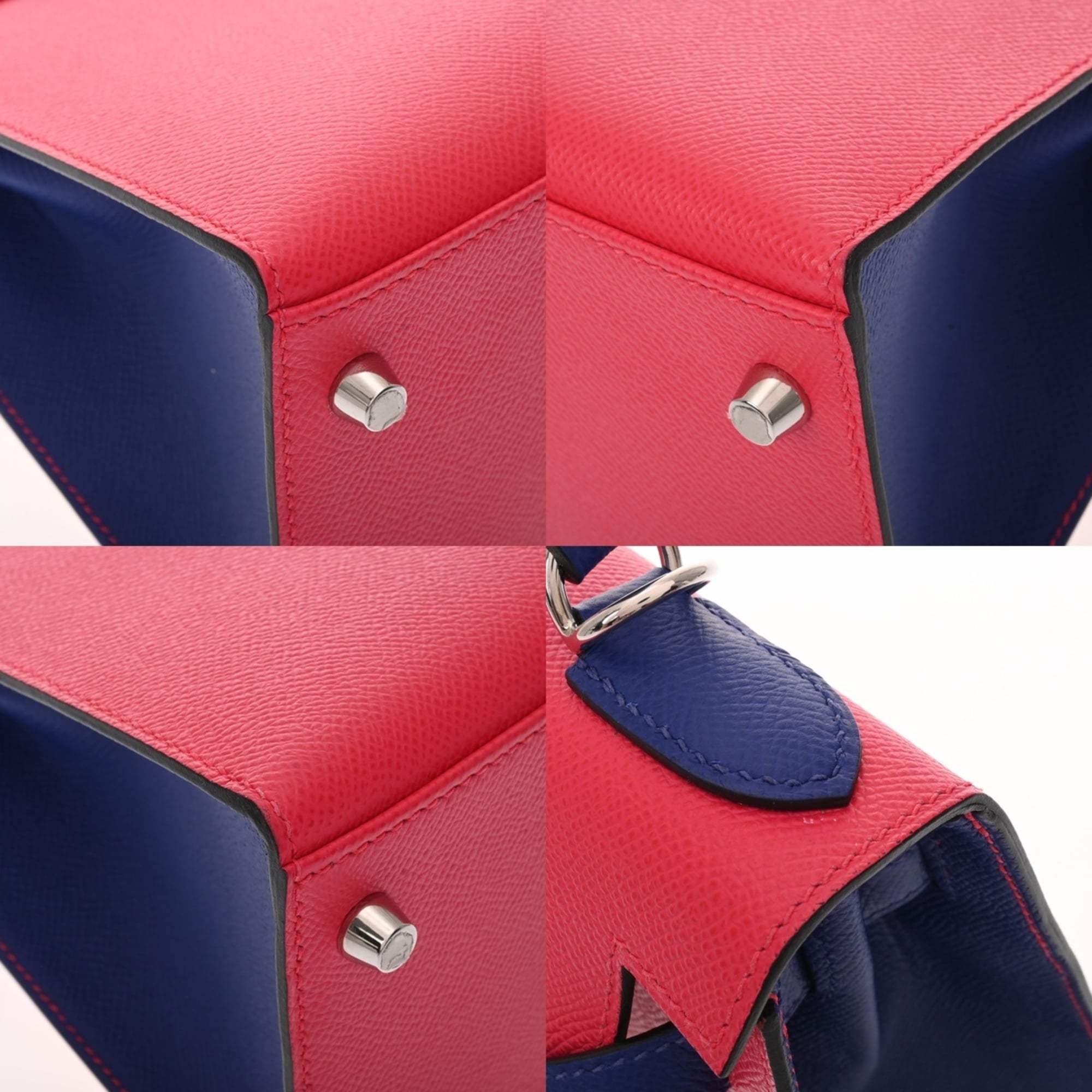Hermes Kelly Blue Electric Epsom Leather Handbag (Pre-Owned)