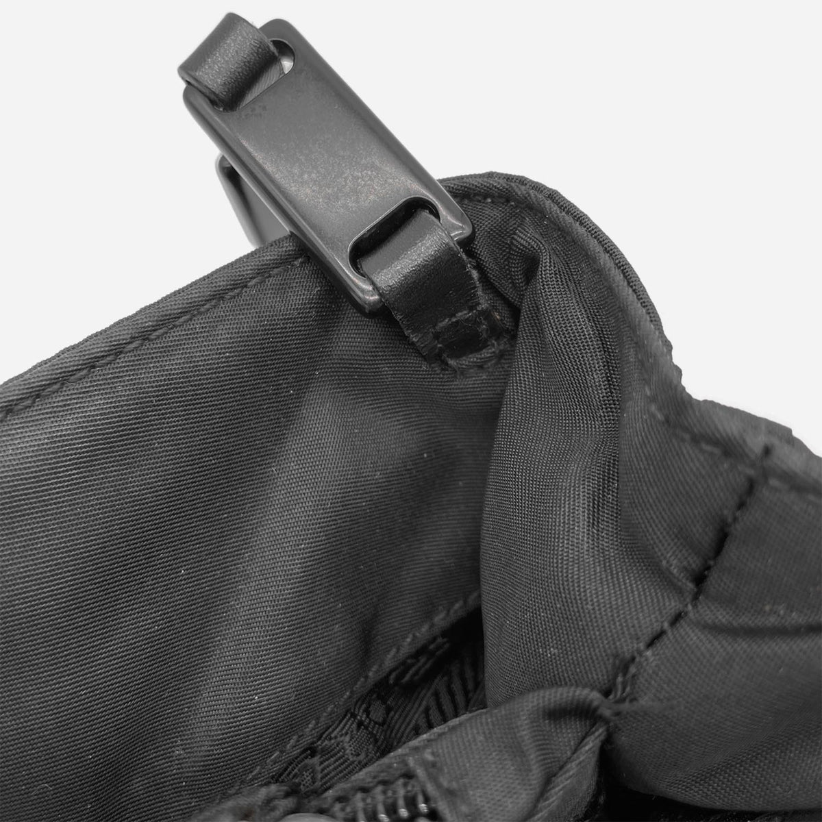 Prada Black Nylon Plastic Handbag Shoulder Bag (Pre-Owned)
