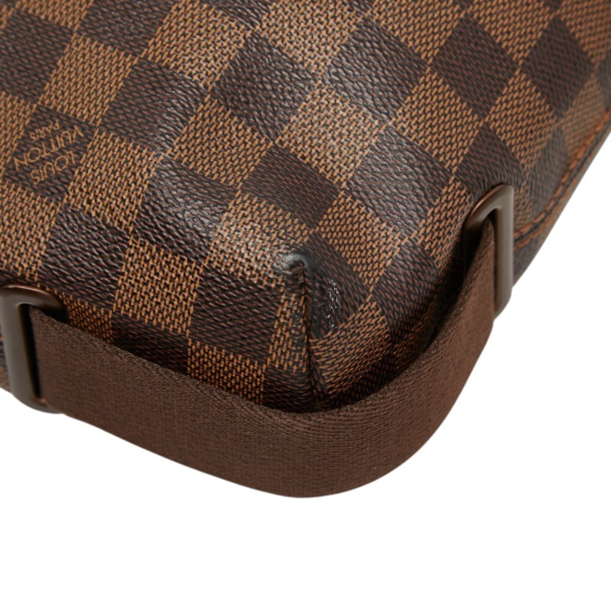 Louis Vuitton Brown Pvc Leather Messenger Bag Shoulder Bag (Pre-Owned)
