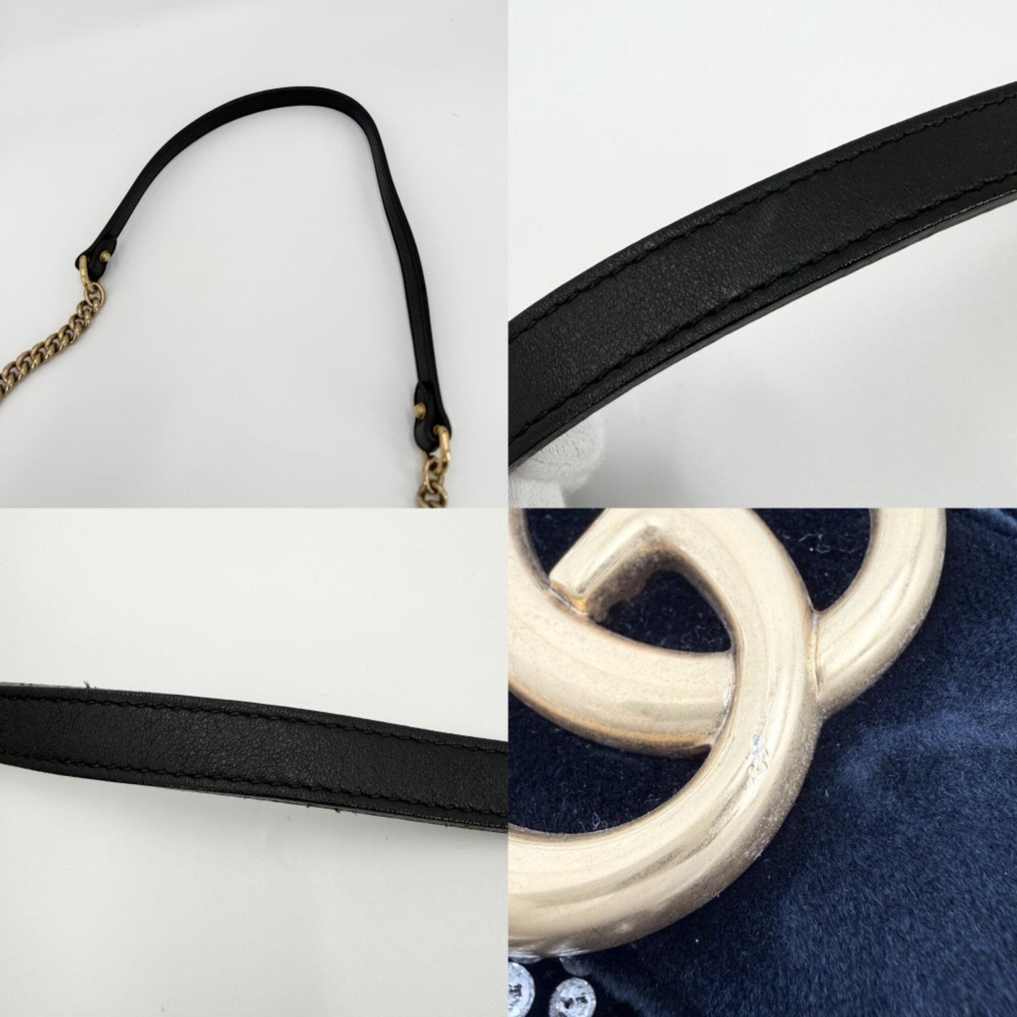Gucci Black Velvet Shoulder Bag (Pre-Owned)