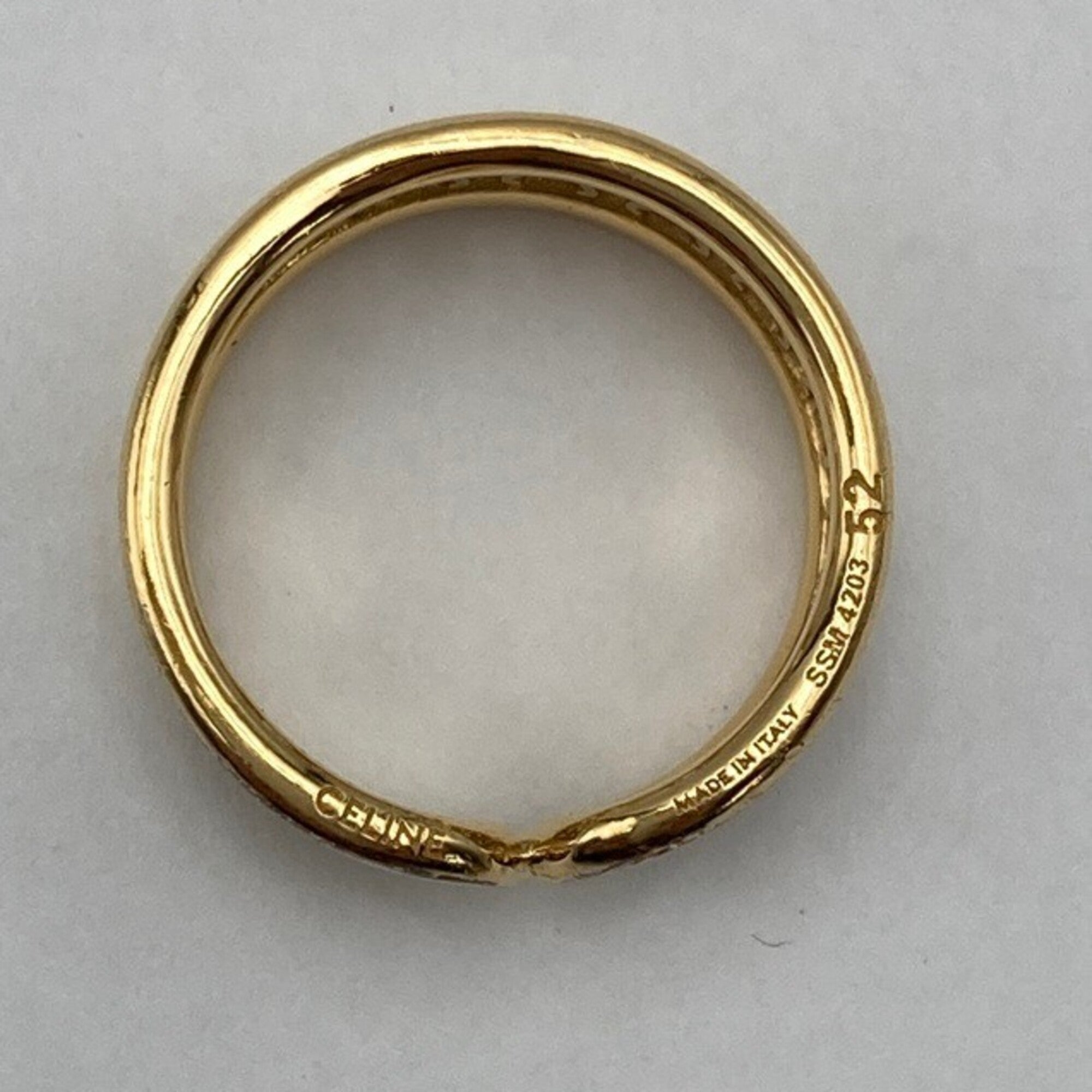 Celine Gold Metal Band Ring (Pre-Owned)
