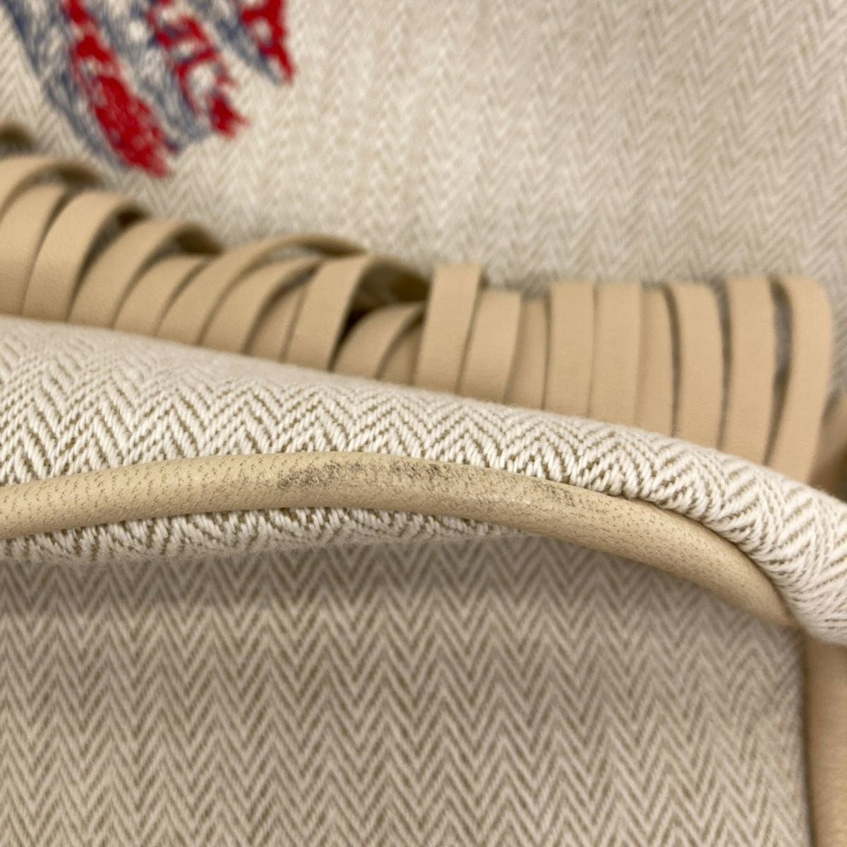 Hermes Beige Canvas Shoulder Bag (Pre-Owned)