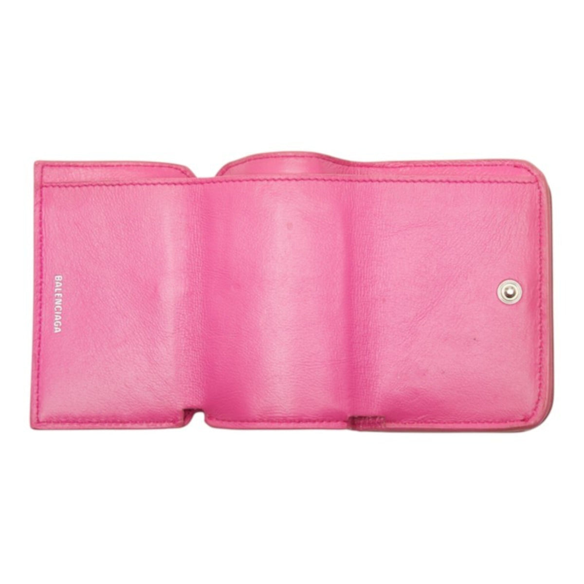Balenciaga Multi-Color Pink Leather Wallet (Tri-Fold) (Pre-Owned)