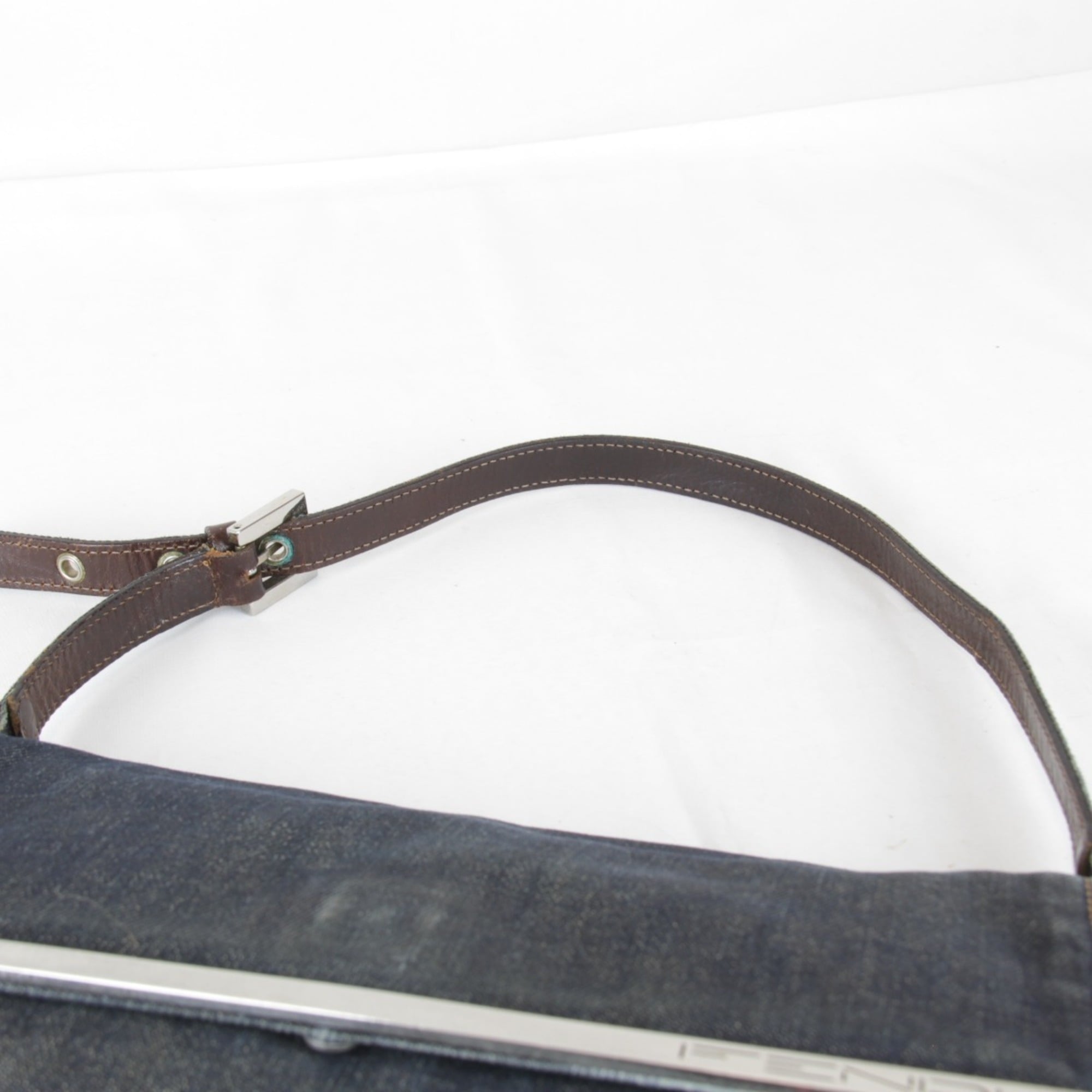 Fendi Navy Denim Shoulder Bag (Pre-Owned)