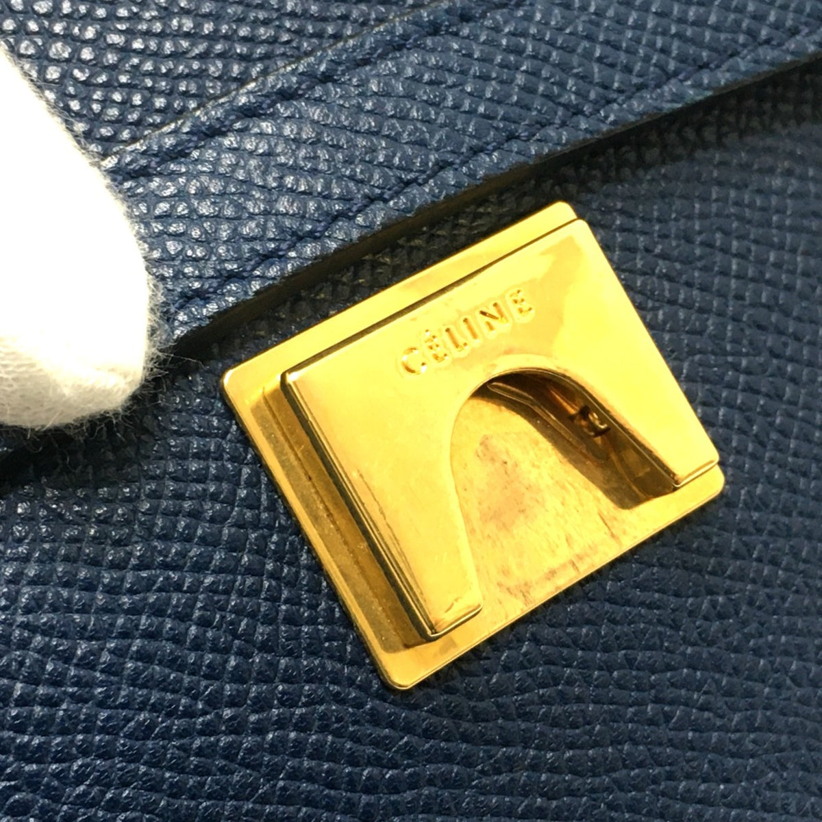 Celine Navy Leather Handbag (Pre-Owned)