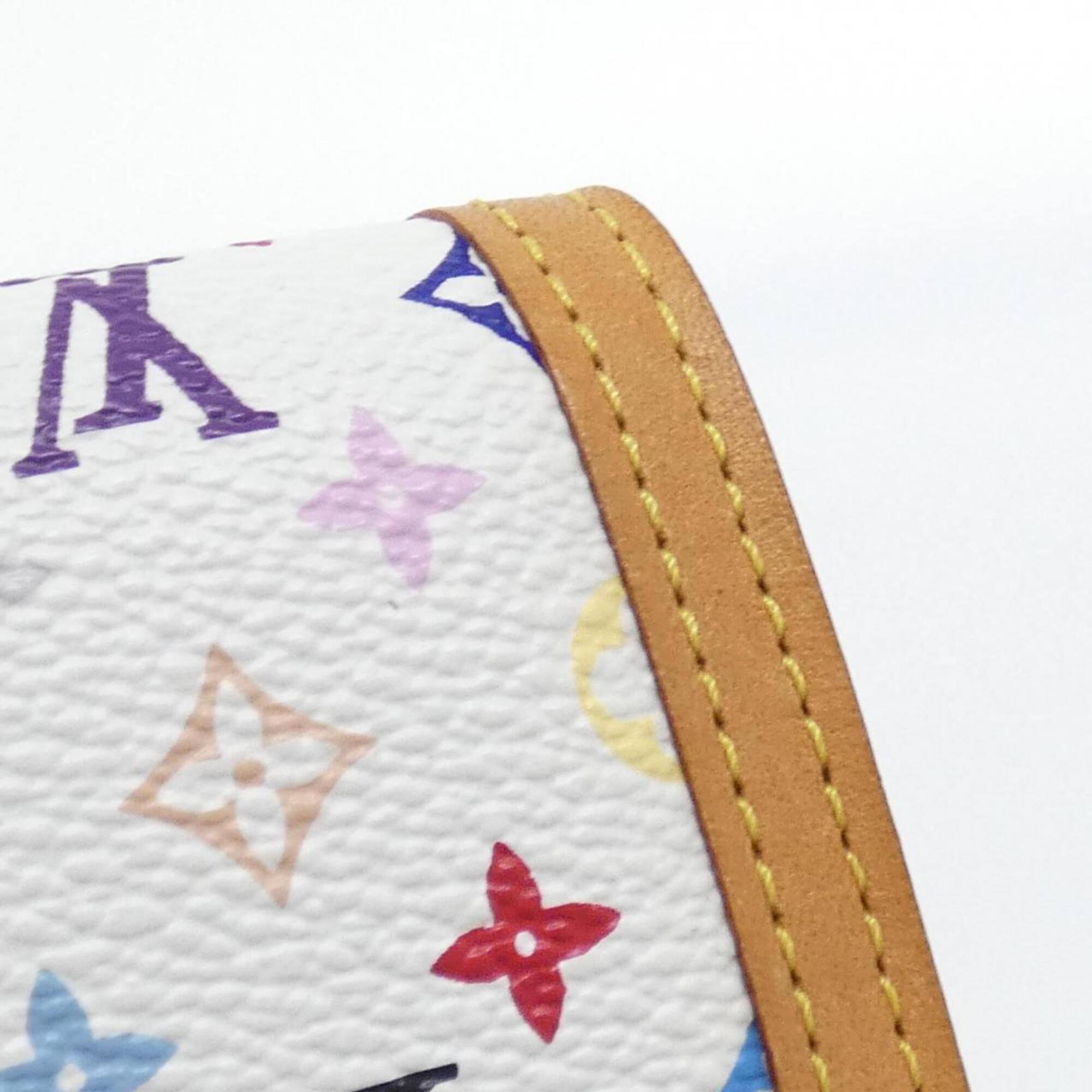 Louis Vuitton Multi-Color White Coated Canvas Coin Purse/Coin Case (Pre-Owned)