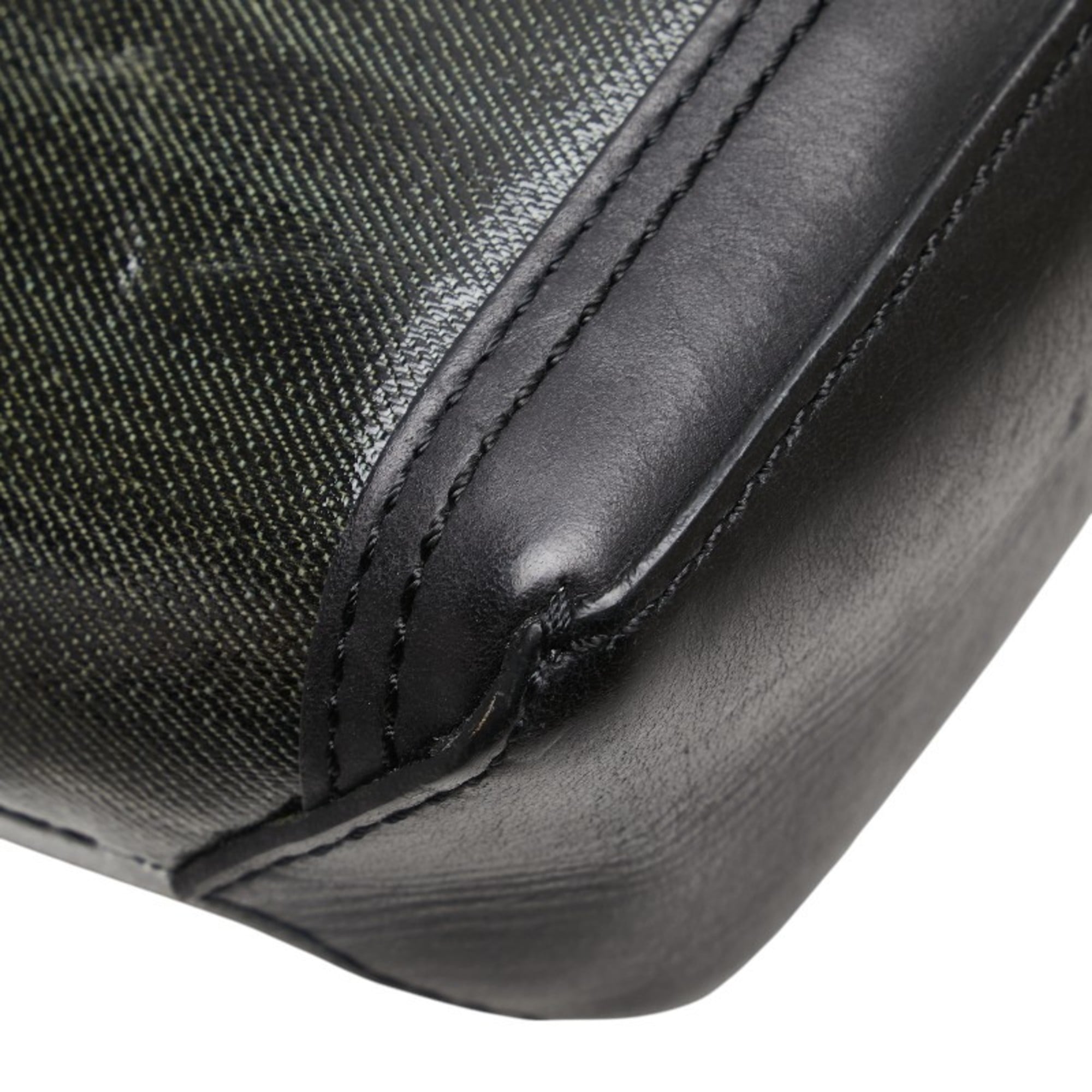 Marc Jacobs Black Khaki Pvc Leather Pouch (Pre-Owned)