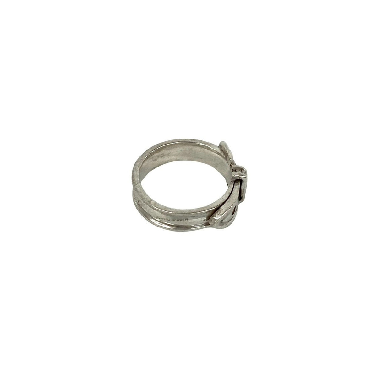 Hermes Silver Silver 925 Band Ring (Pre-Owned)