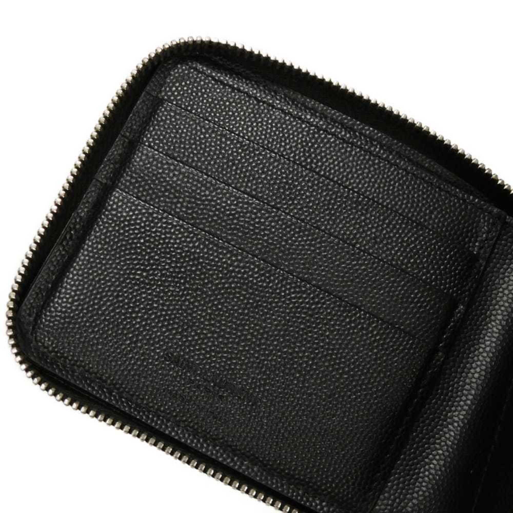 Yves Saint Laurent Black Leather Wallet (Bi-Fold) (Pre-Owned)
