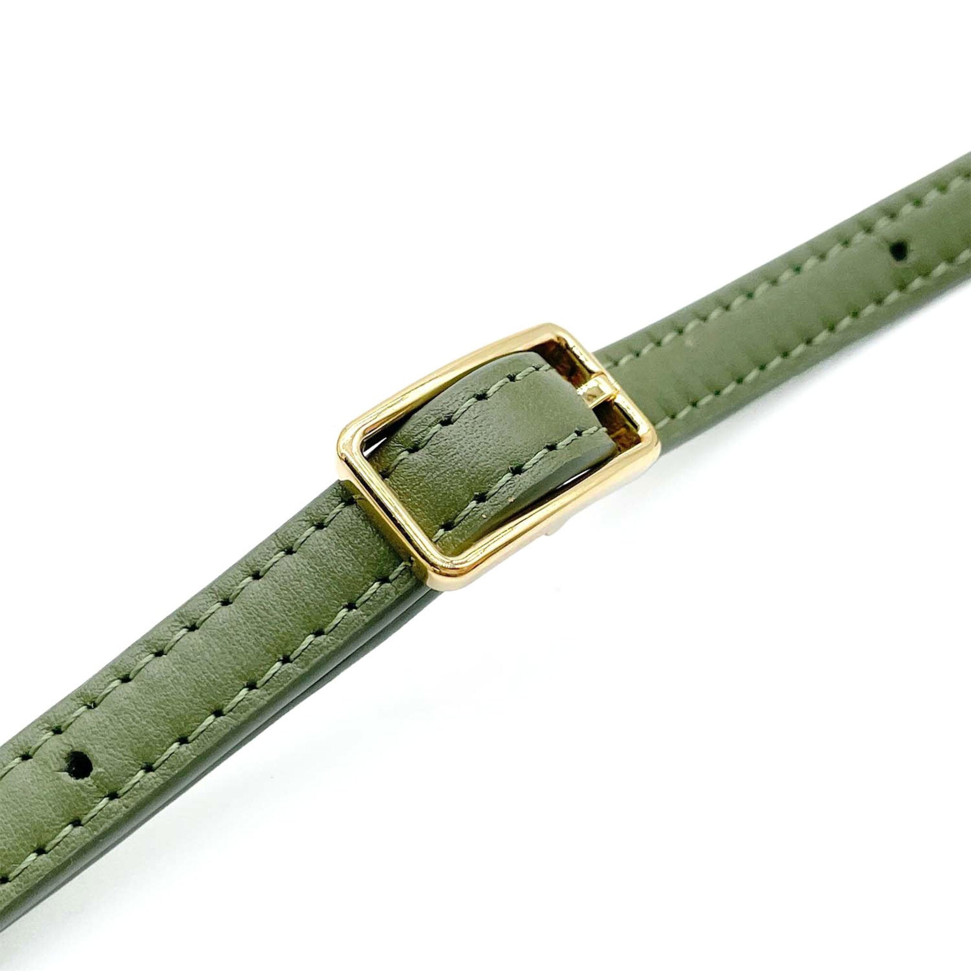 Loewe Gold Green Leather Shoulder Bag (Pre-Owned)